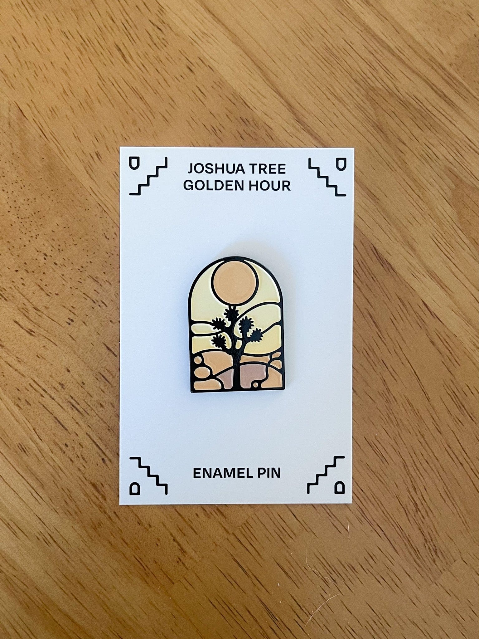 Amber Morgan Joshua Tree Golden Hour Enamel Pin available in Joshua Tree at JT Trading Post