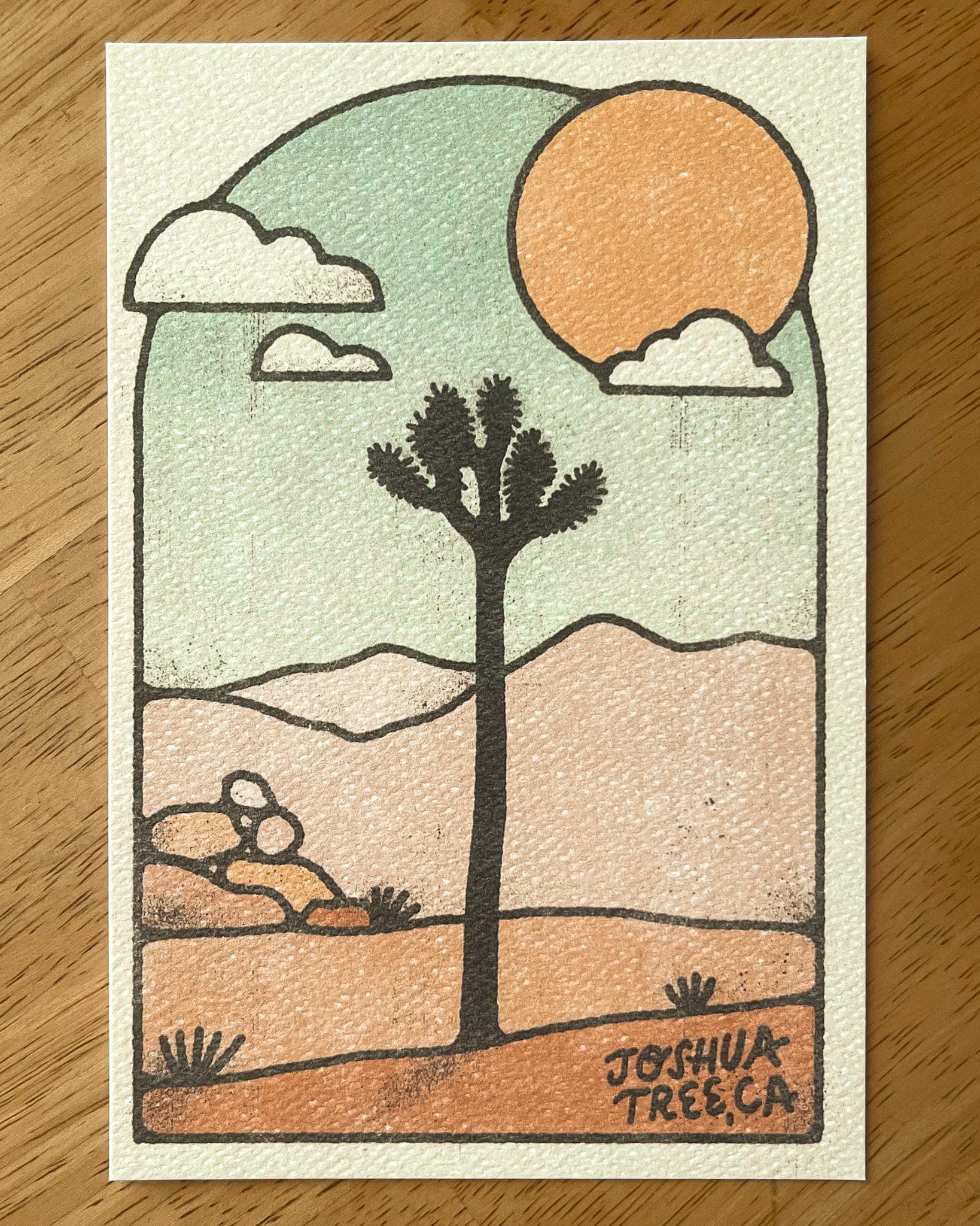 Amber Morgan Postcard: Tall Joshua Tree by Amber Morgan available in Joshua Tree at JT Trading Post