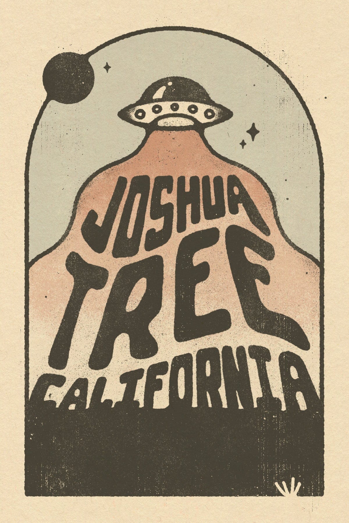Amber Morgan Postcard: UFO Over Joshua Tree by Amber Morgan available in Joshua Tree at JT Trading Post