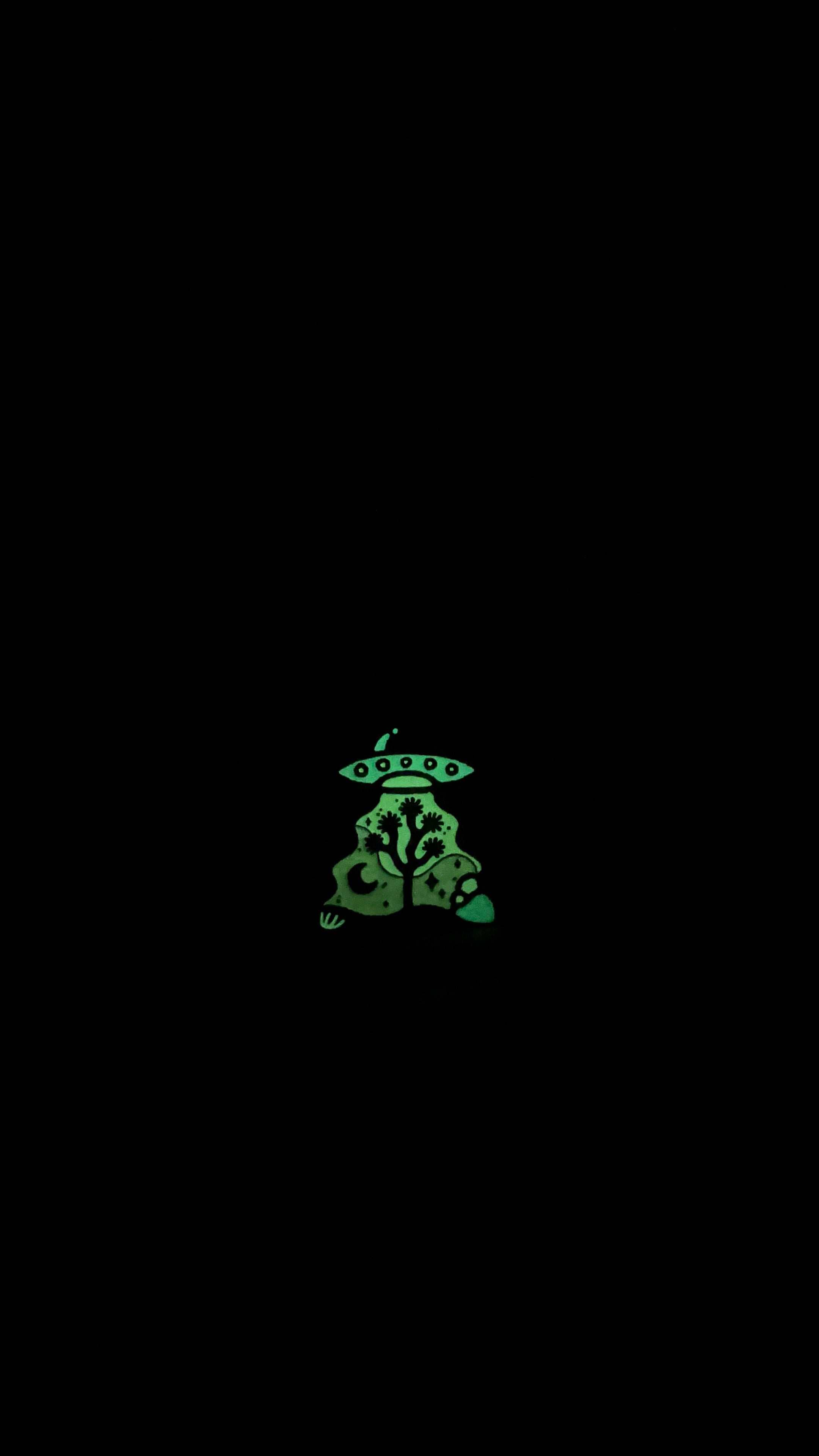 Amber Morgan UFO Over Joshua Tree Glow In The Dark Enamel Pin