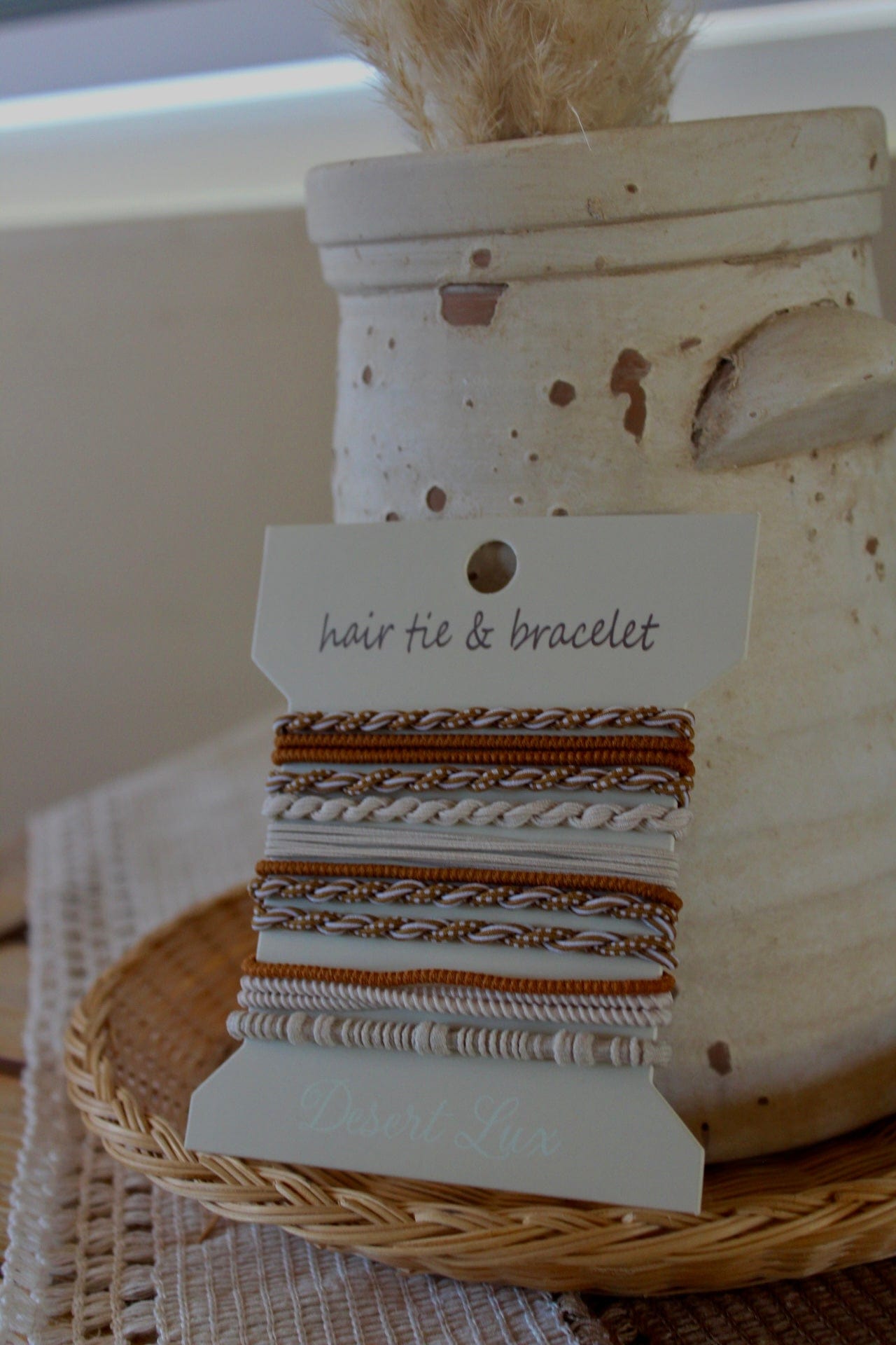 Desert Lux Boho Dual Function Knot Bracelet Hair Ties Brown available in Joshua Tree at JT Trading Post