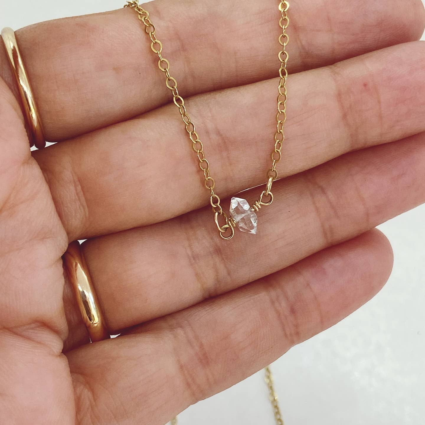 Desert Lux Herkimer Diamond Necklace available in Joshua Tree at JT Trading Post