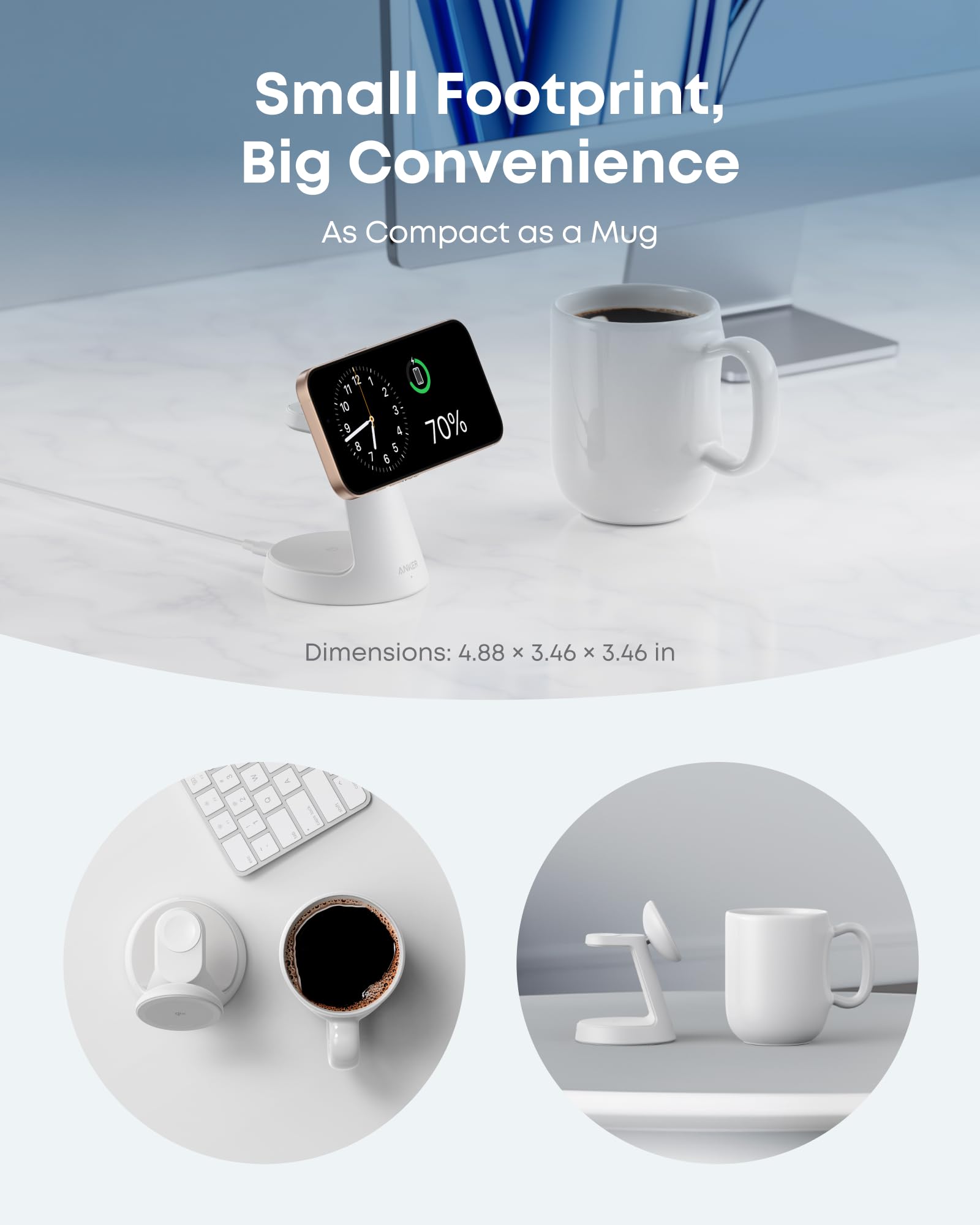 Anker Anker MagGo Wireless Charging Station (3-in-1, Dock Stand) available in Joshua Tree at JT Trading Post