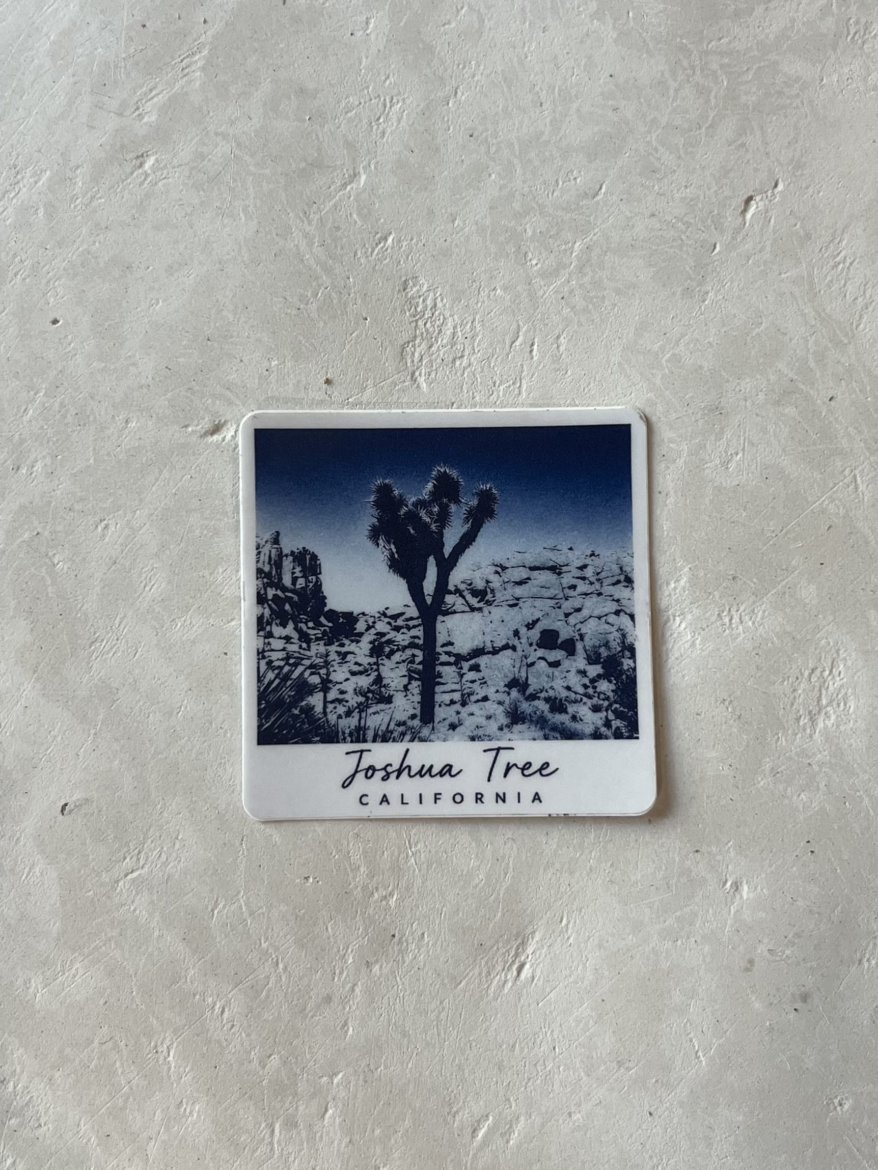 August Sun Joshua Tree Silhouette Polaroid | Sticker available in Joshua Tree at JT Trading Post