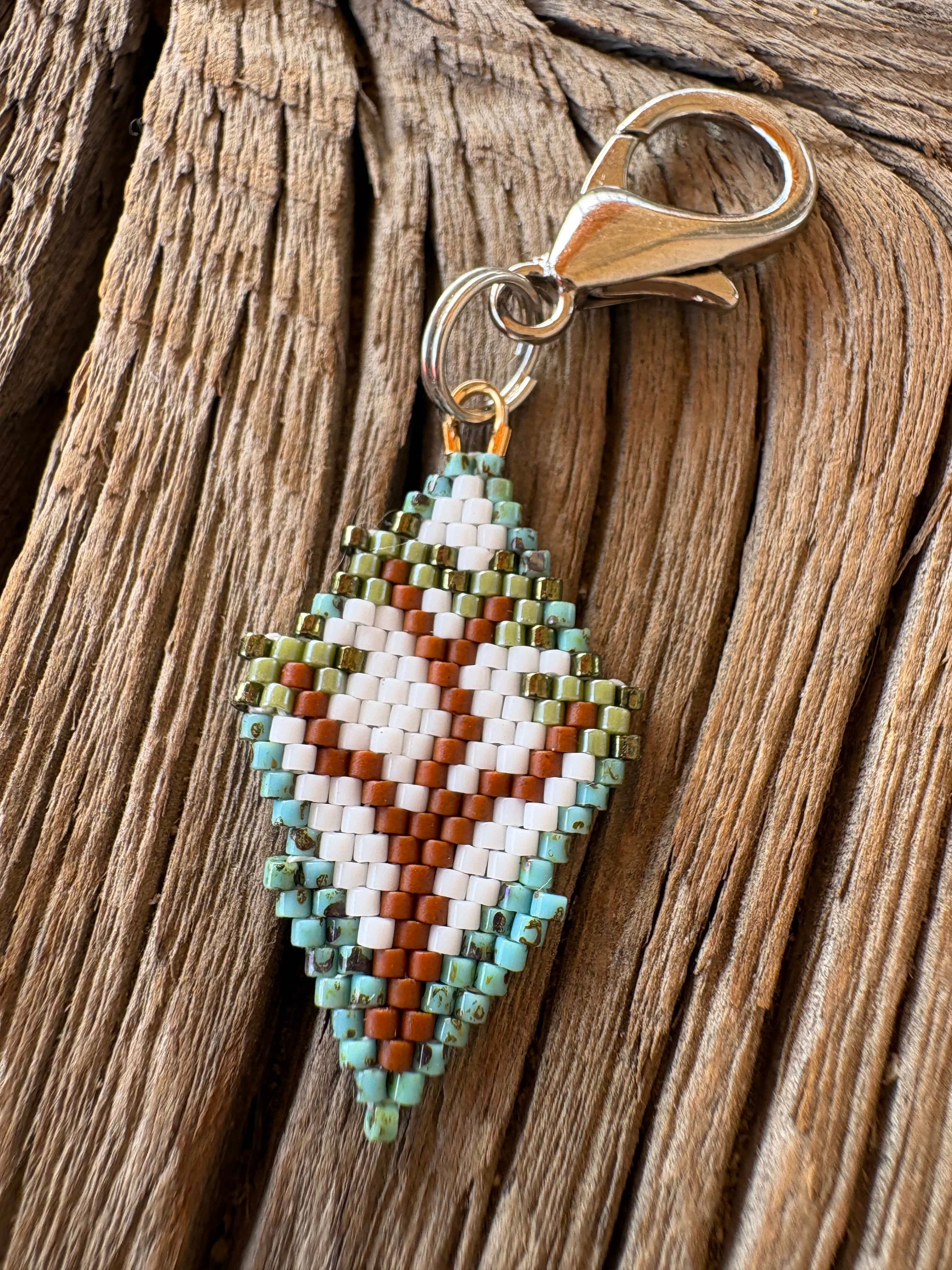 Calinnessee Designs Joshua Tree Beaded Charm | L Turquoise available in Joshua Tree at JT Trading Post