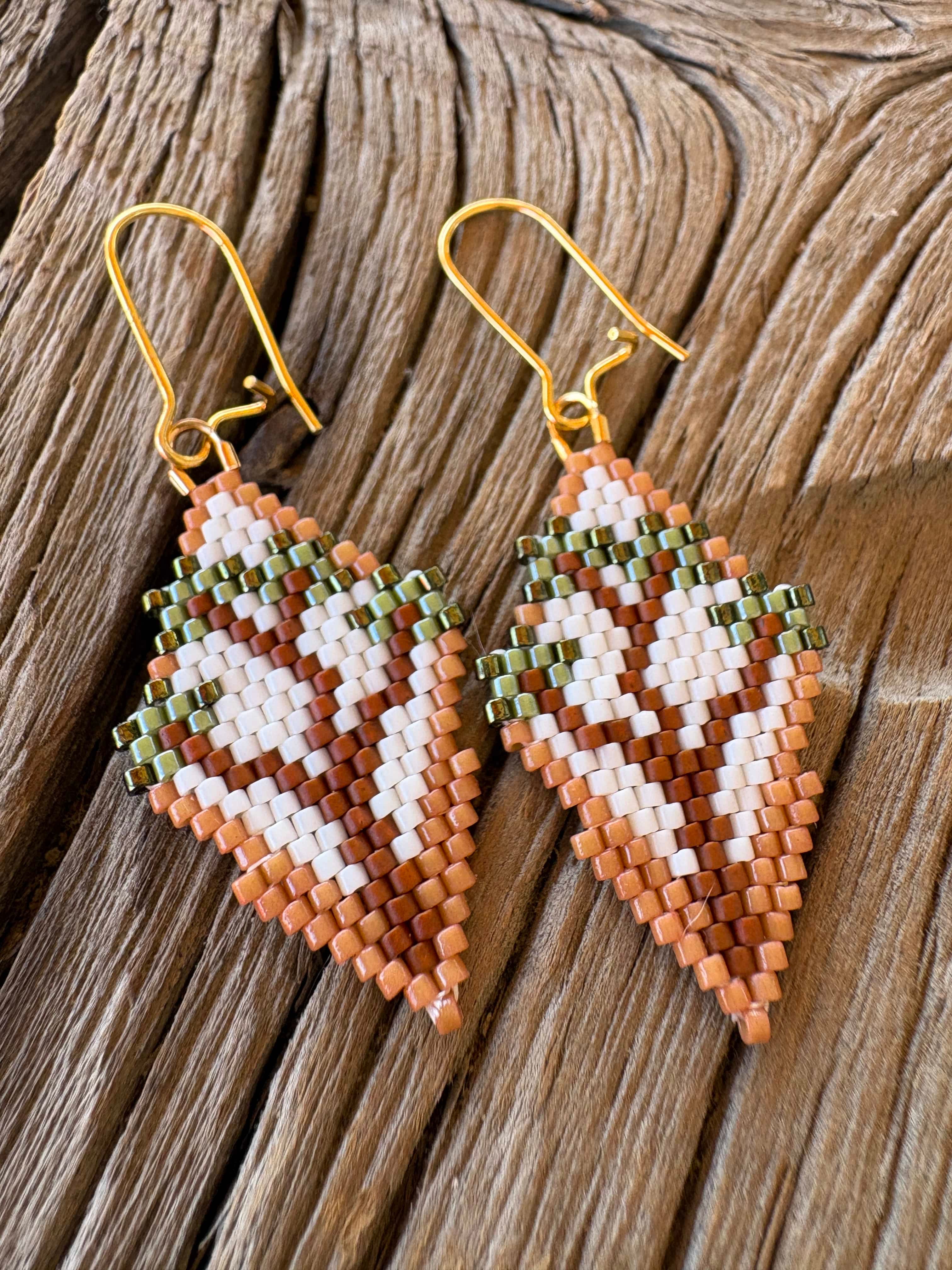 Calinnessee Designs Joshua Tree Beaded Earrings | L Cedar available in Joshua Tree at JT Trading Post