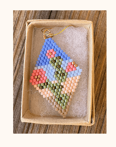 Calinnessee Designs Prickly Pear Beaded Charm available in Joshua Tree at JT Trading Post