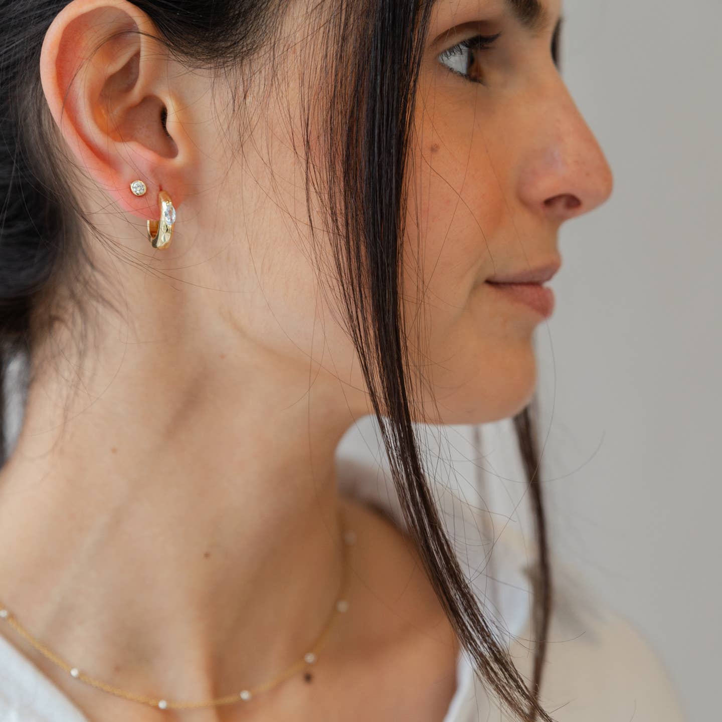 Desert Lux Eliza Gold Filled Hoops Earrings available in Joshua Tree at JT Trading Post