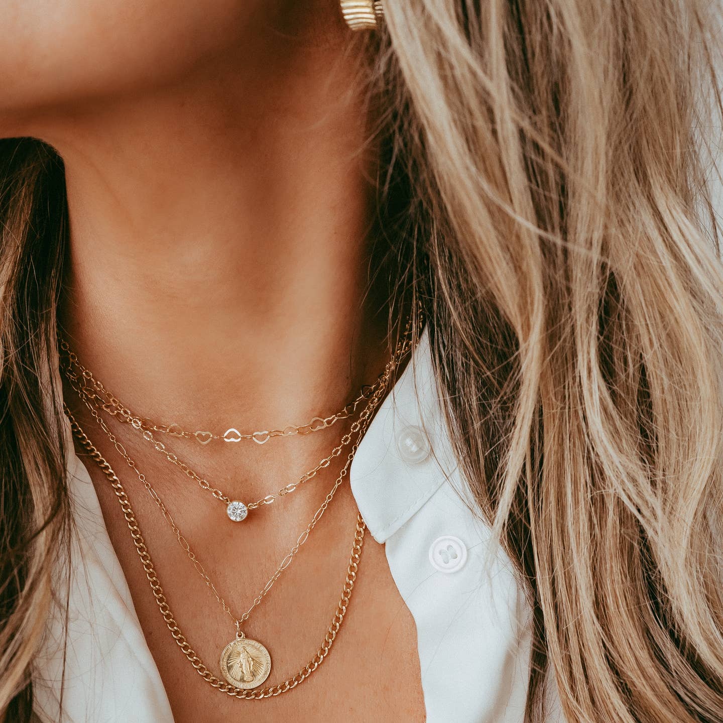 Desert Lux Florence Solitaire Cz Necklace Gold Filled available in Joshua Tree at JT Trading Post