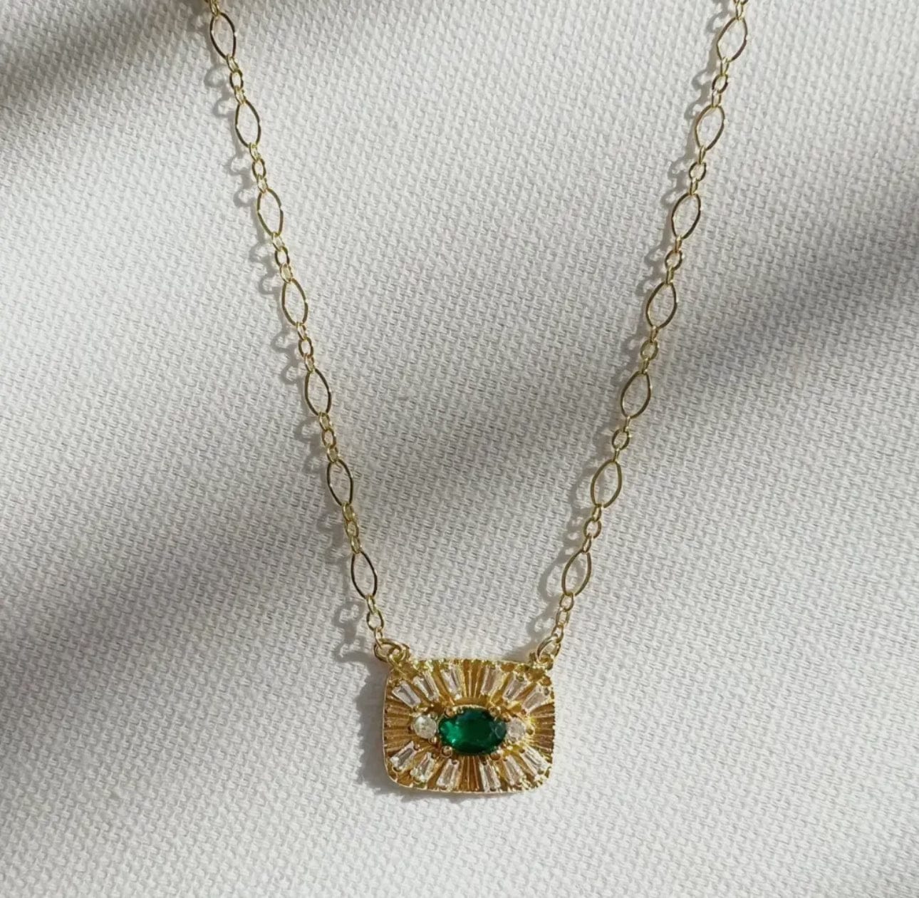 Desert Lux Jade Evil Eye Pendant Necklace available in Joshua Tree at JT Trading Post