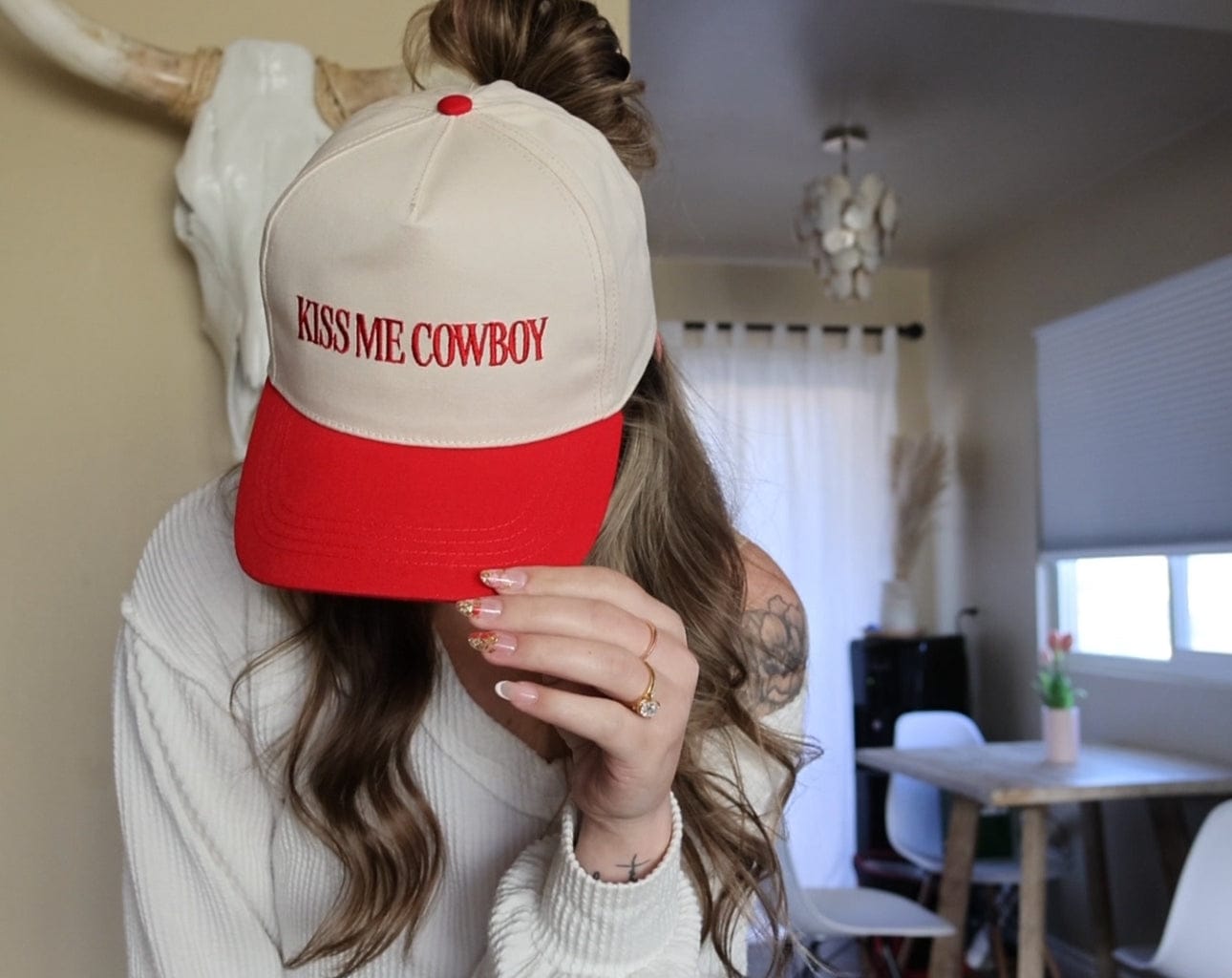 Desert Lux Kiss Me Cowboy Trucker available in Joshua Tree at JT Trading Post