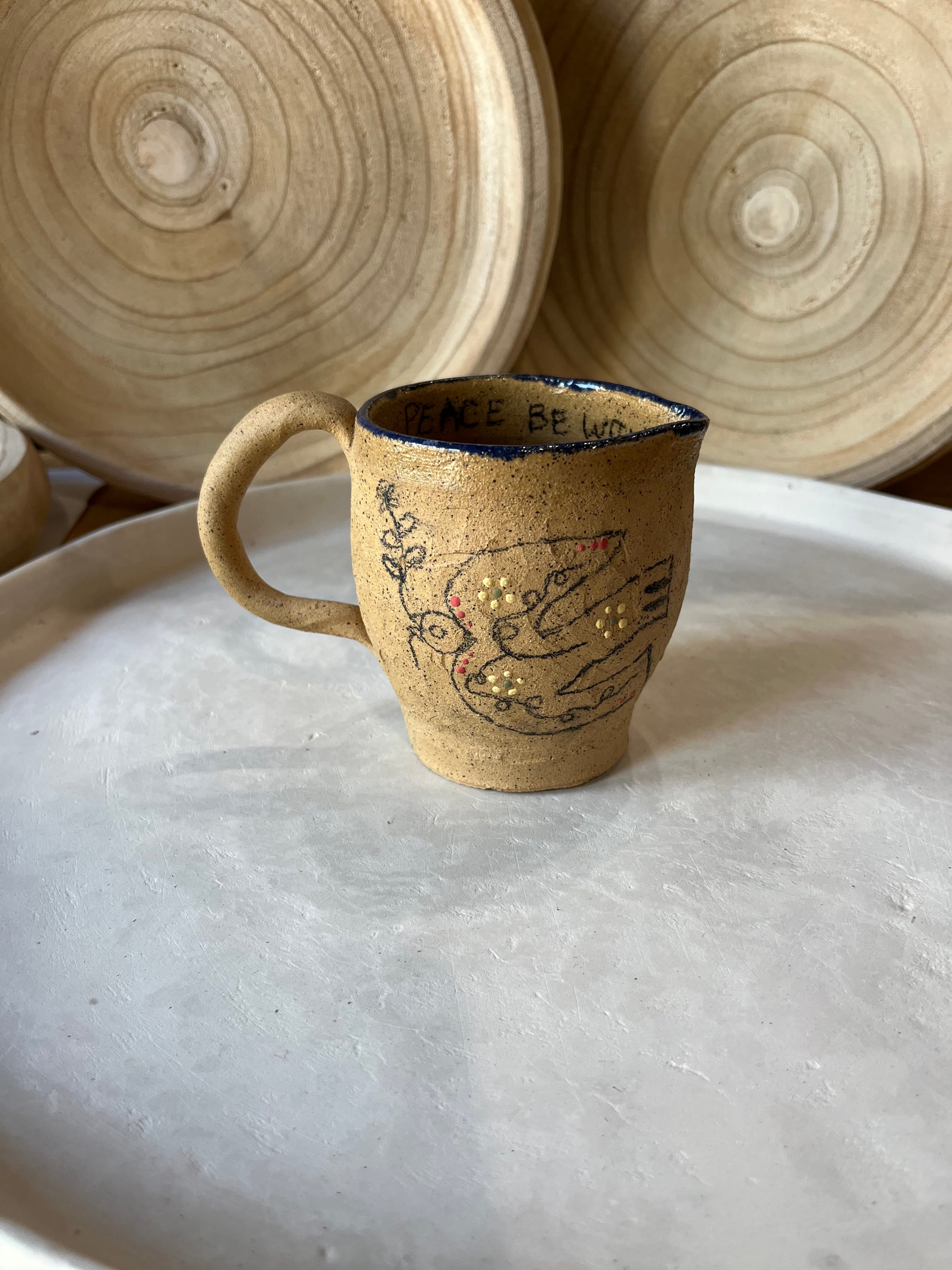 JT Trading Post Ceramic Peace Dove Pitcher available in Joshua Tree at JT Trading Post
