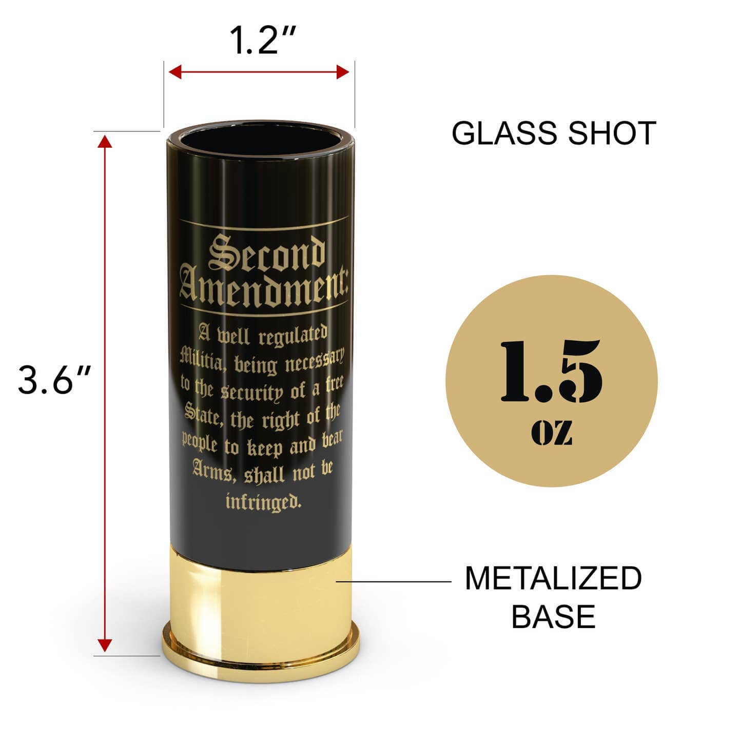 JTTP Products 12 Gauge First Amendment Shot Glasses available in Joshua Tree at JT Trading Post
