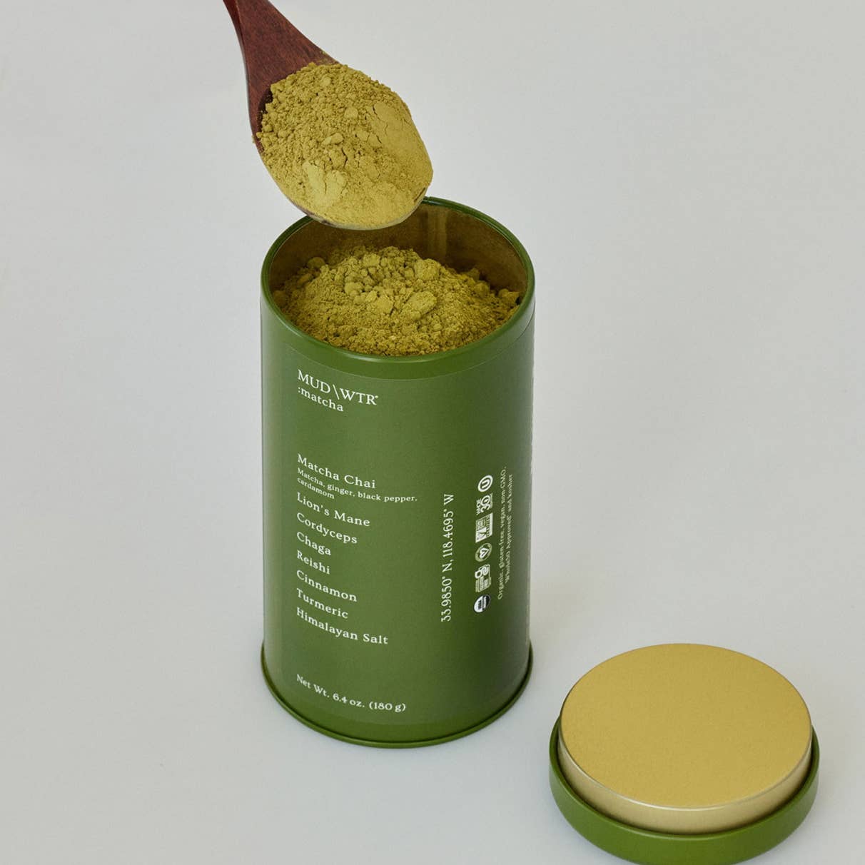 JTTP Products MUD\WTR | Matcha | 30 Serving Tin available in Joshua Tree at JT Trading Post
