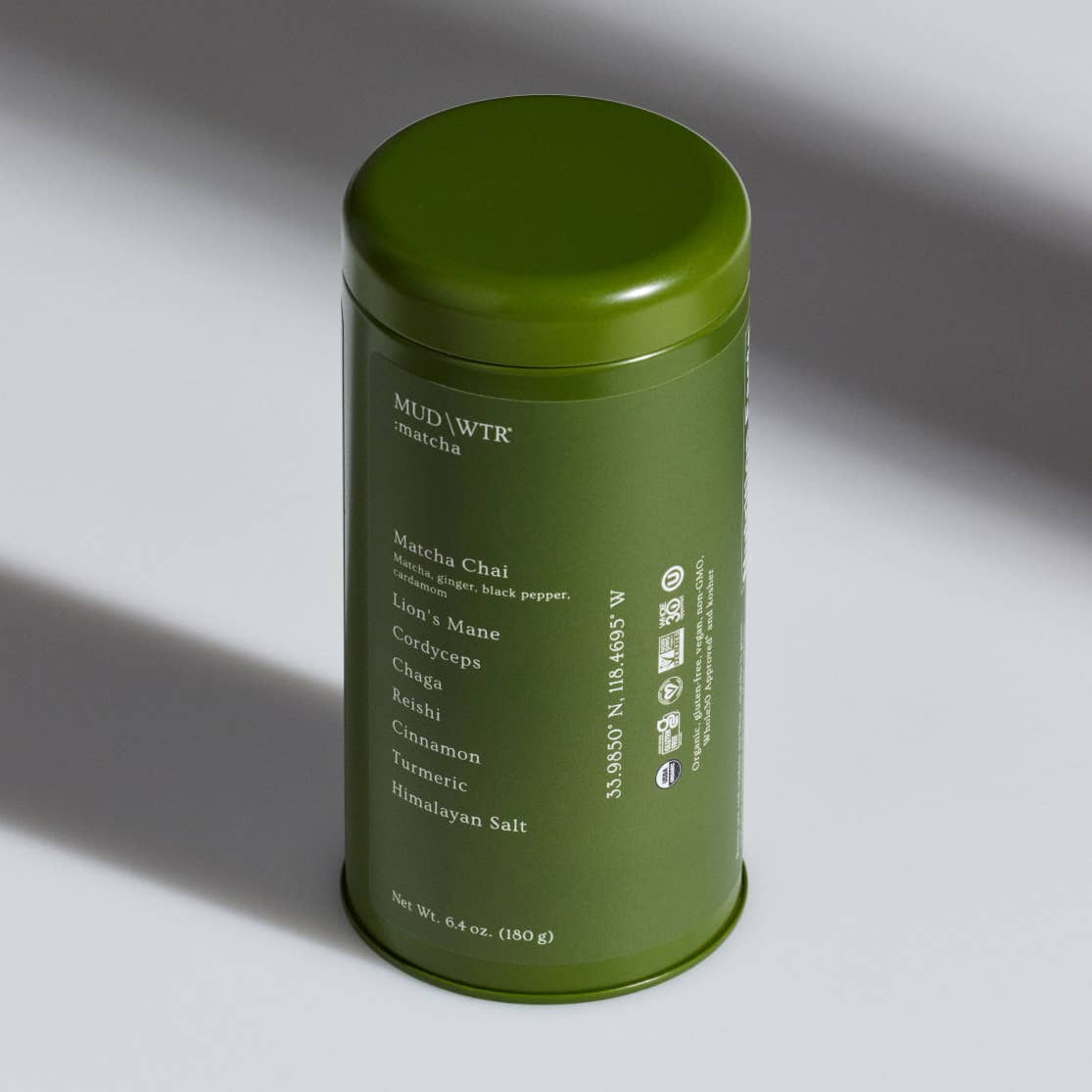 JTTP Products MUD\WTR | Matcha | 30 Serving Tin available in Joshua Tree at JT Trading Post