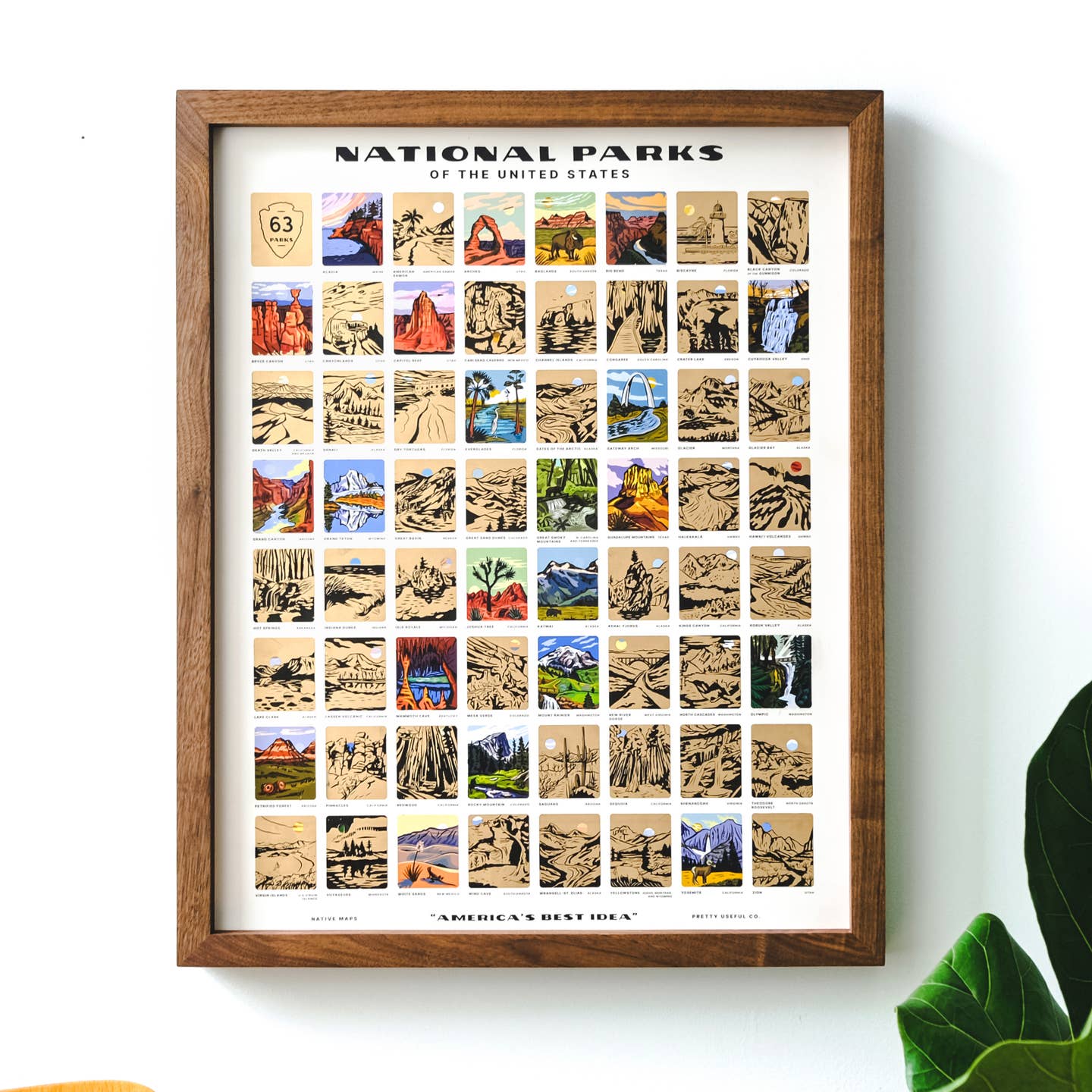 JTTP Products National Parks Scratch-Off Print | Tube available in Joshua Tree at JT Trading Post