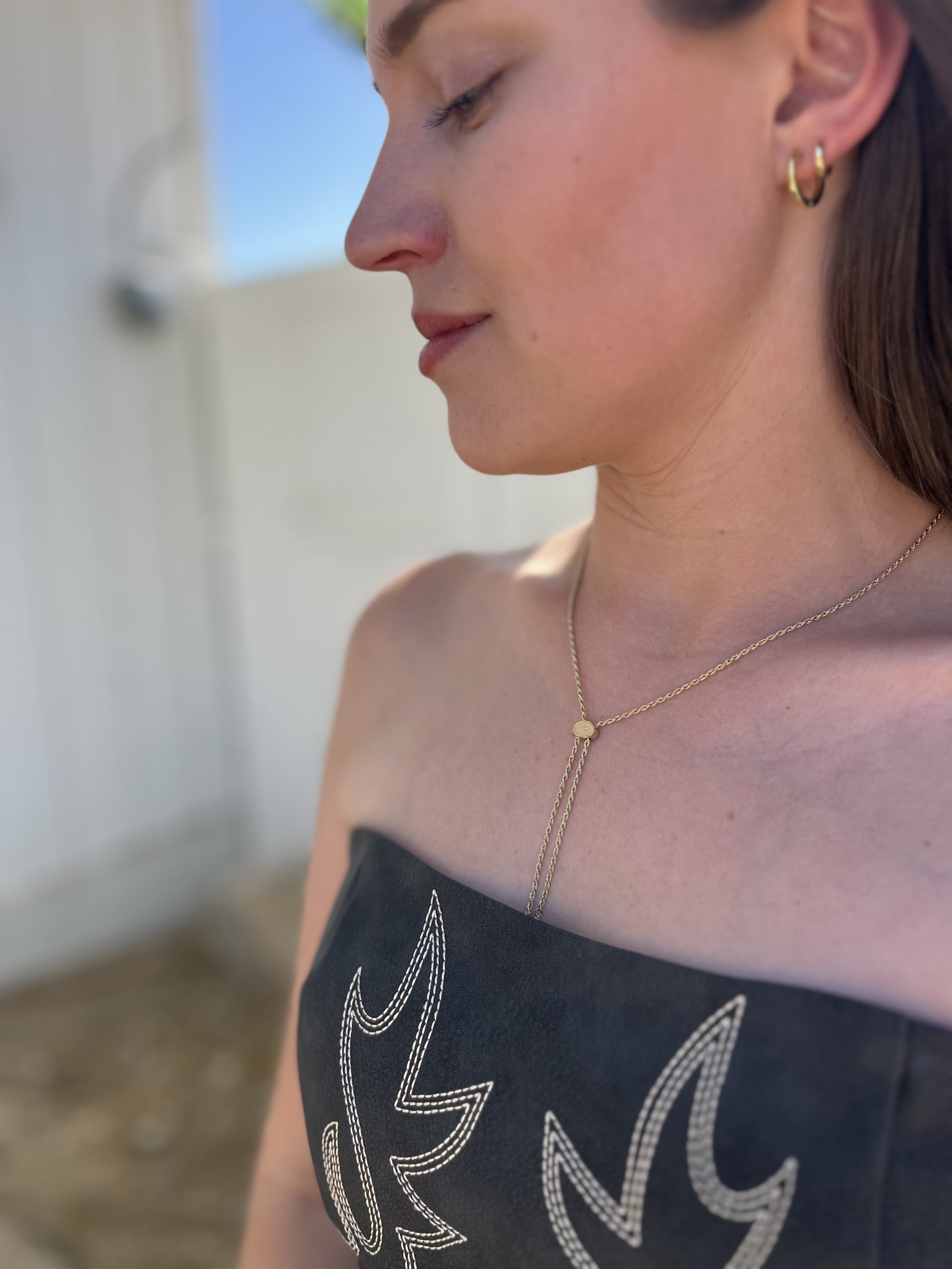 JTTP Products Spur West | Annley Bolo Tie Necklace | Gold available in Joshua Tree at JT Trading Post