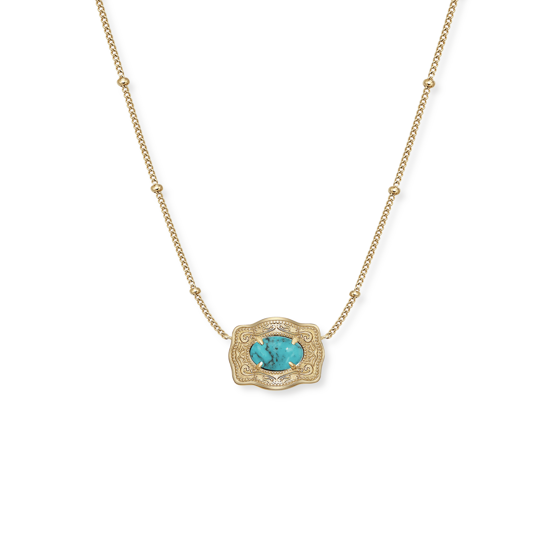 JTTP Products SpurWest | Ultra Mini Belt Buckle Necklace (Oasis) | Gold available in Joshua Tree at JT Trading Post