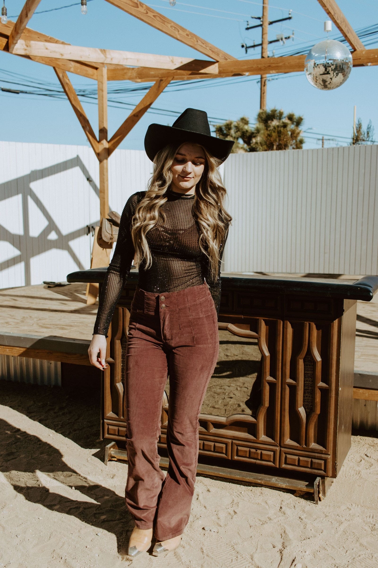 Roaming Travelers Jayde Cord Flare Jeans available in Joshua Tree at JT Trading Post