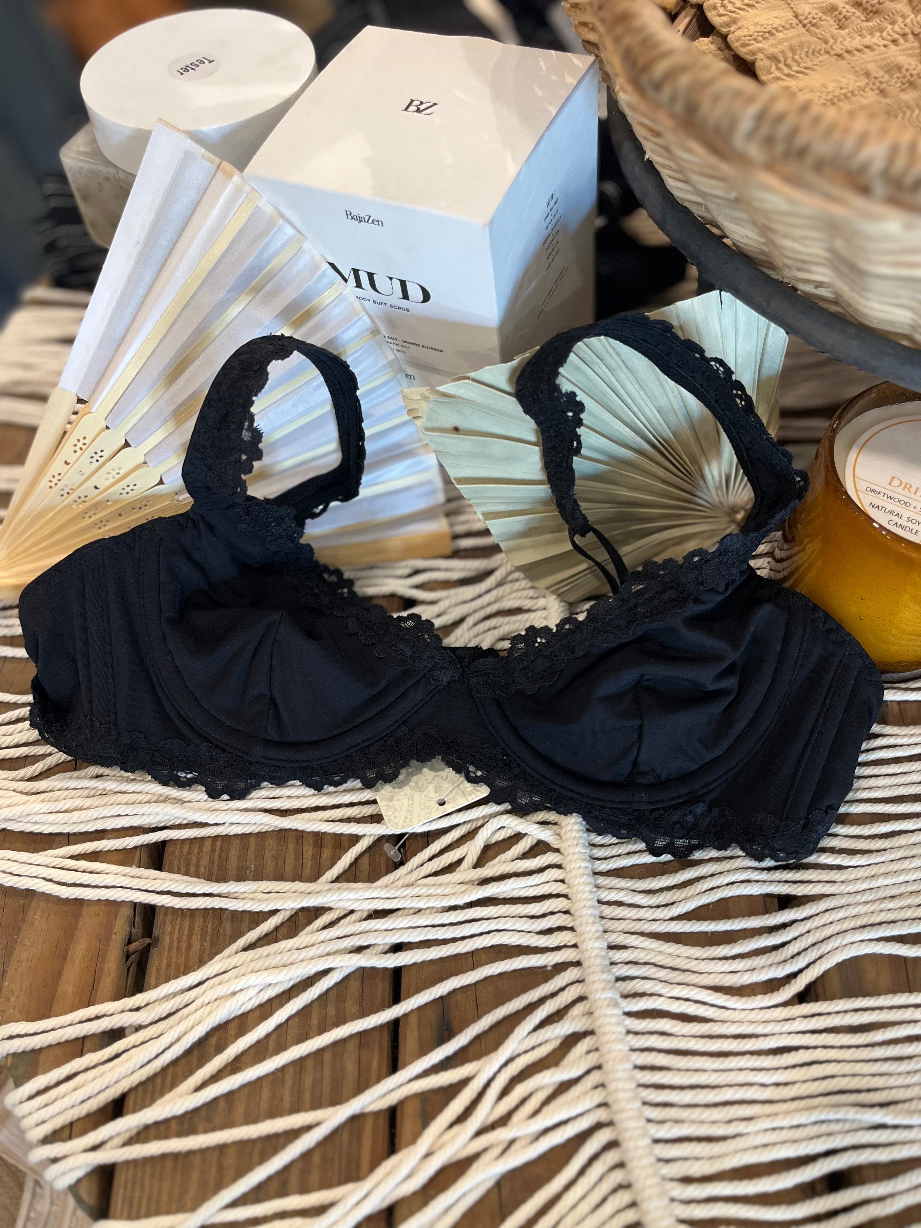 Roaming Travelers Charlie Lace Plunge Underwire Bra available in Joshua Tree at JT Trading Post