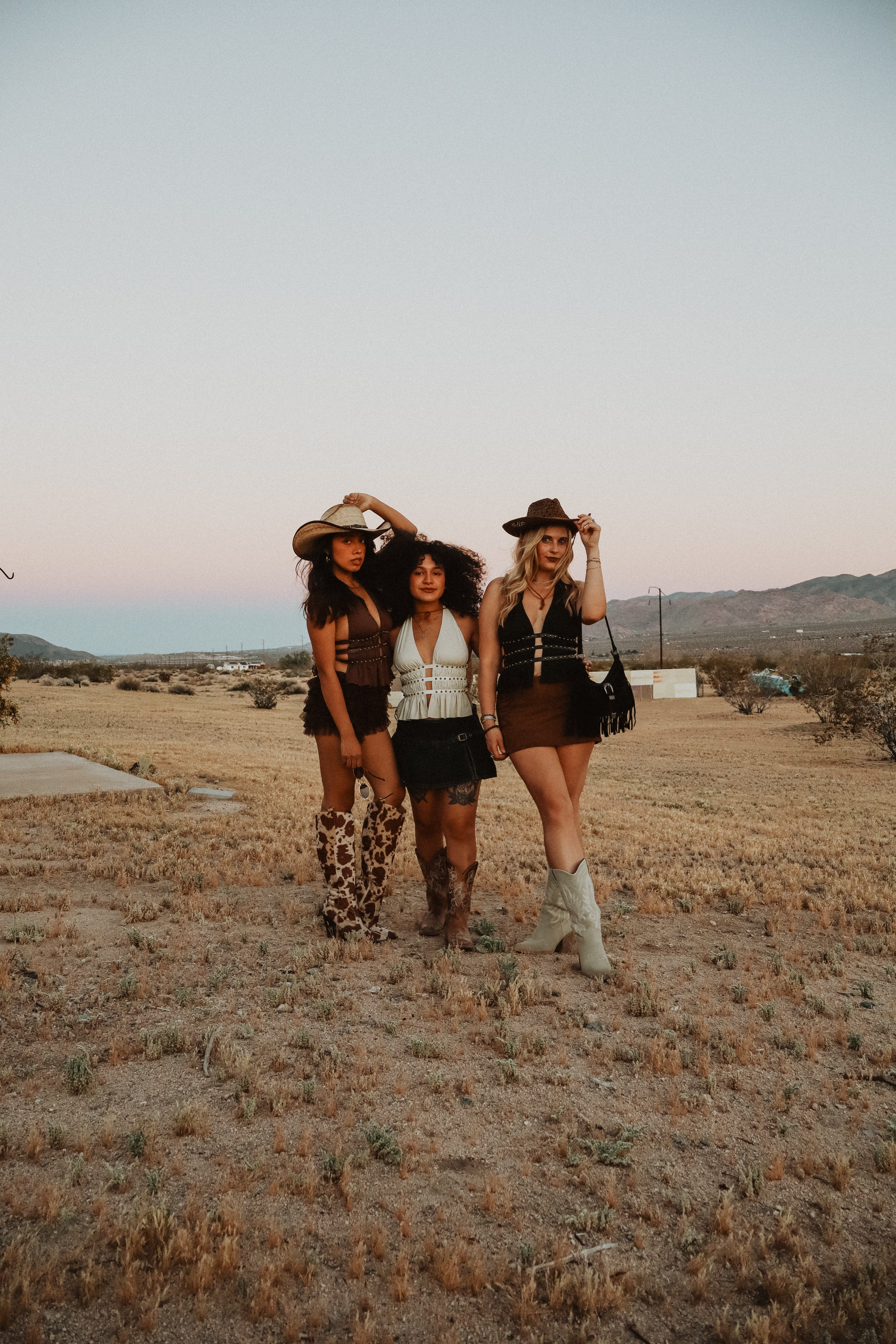 Roaming Travelers Indie Western Split Front Studded Halter Top available in Joshua Tree at JT Trading Post