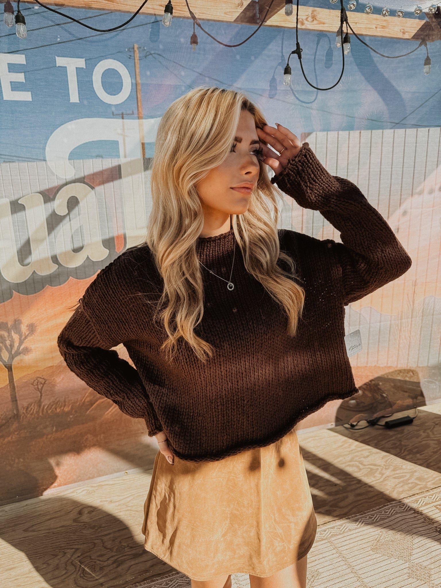Roaming Travelers Opal Rollneck Knit Sweater available in Joshua Tree at JT Trading Post