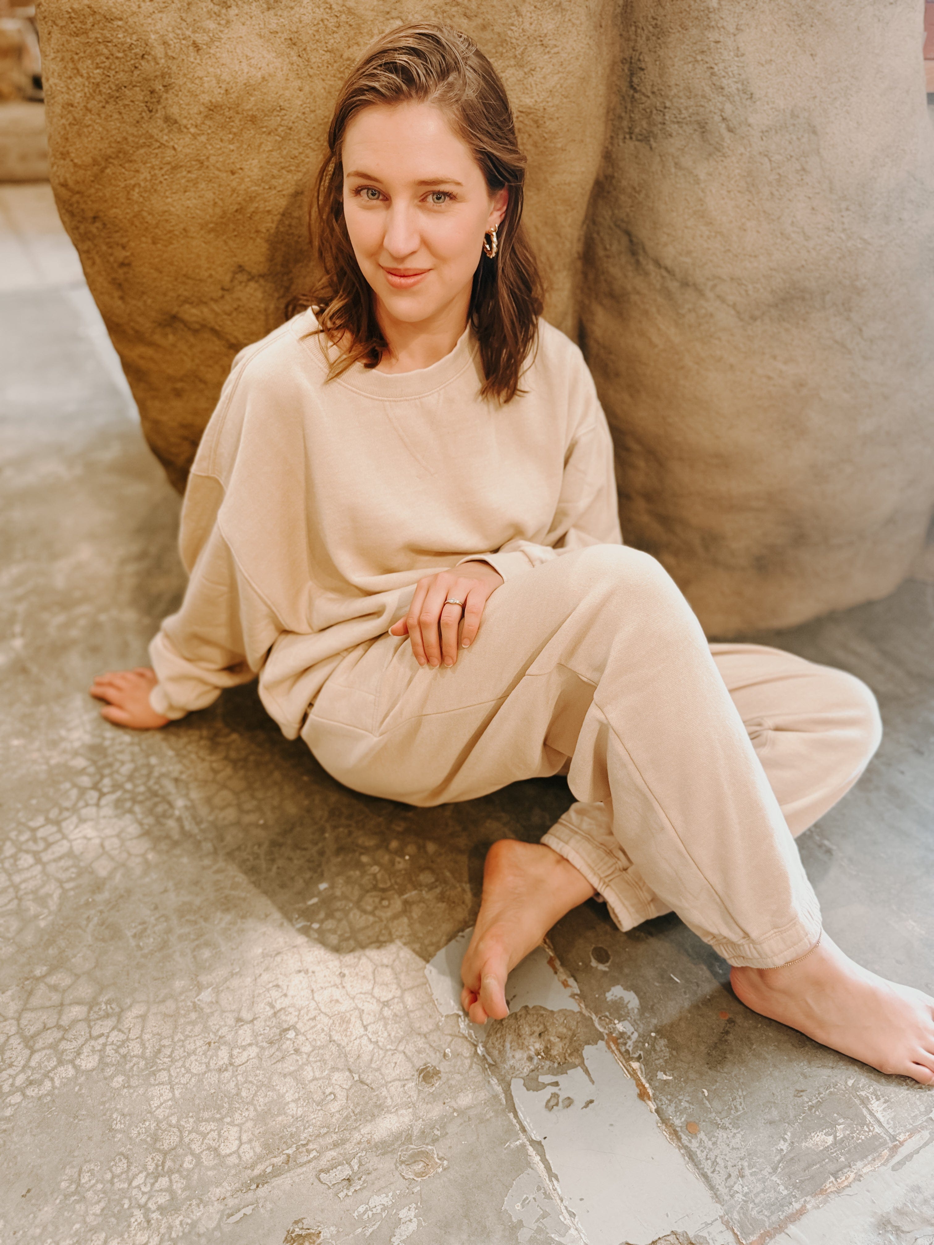 Roaming Travelers Slow it Down Pullover | Morning Oat available in Joshua Tree at JT Trading Post