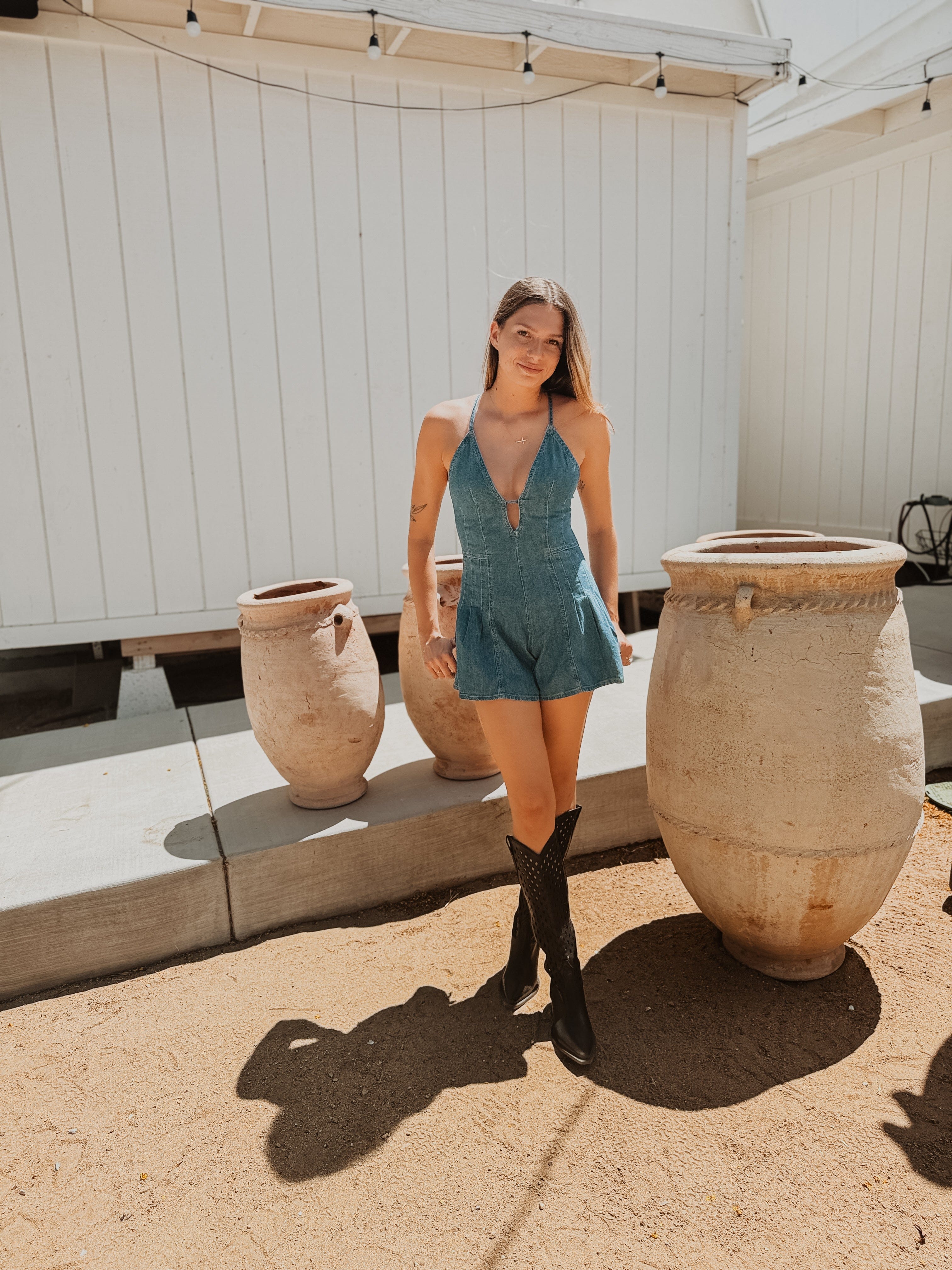 Roaming Travelers We The Free Nostalgia Ultra Shortalls available in Joshua Tree at JT Trading Post