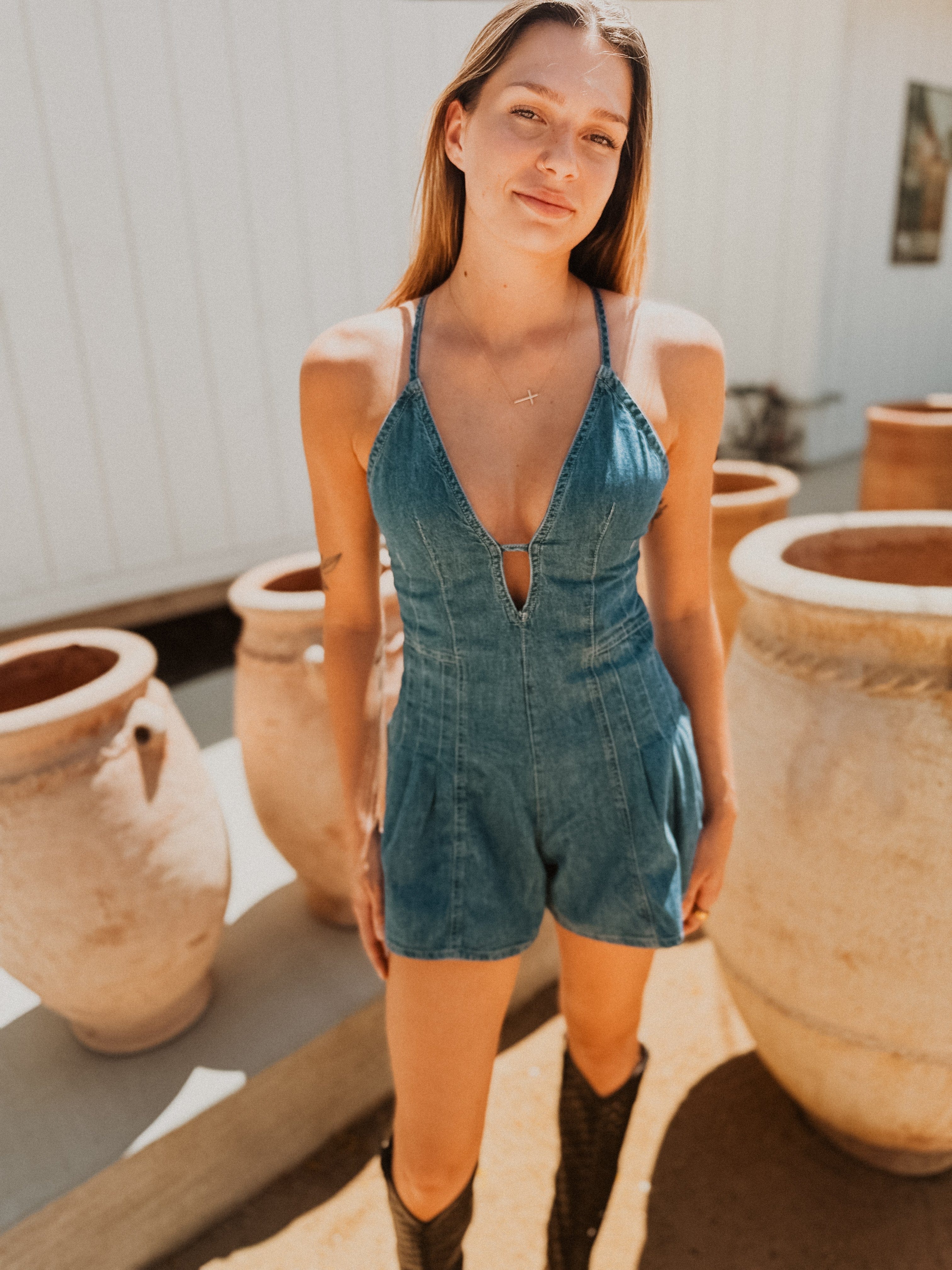 Roaming Travelers We The Free Nostalgia Ultra Shortalls available in Joshua Tree at JT Trading Post