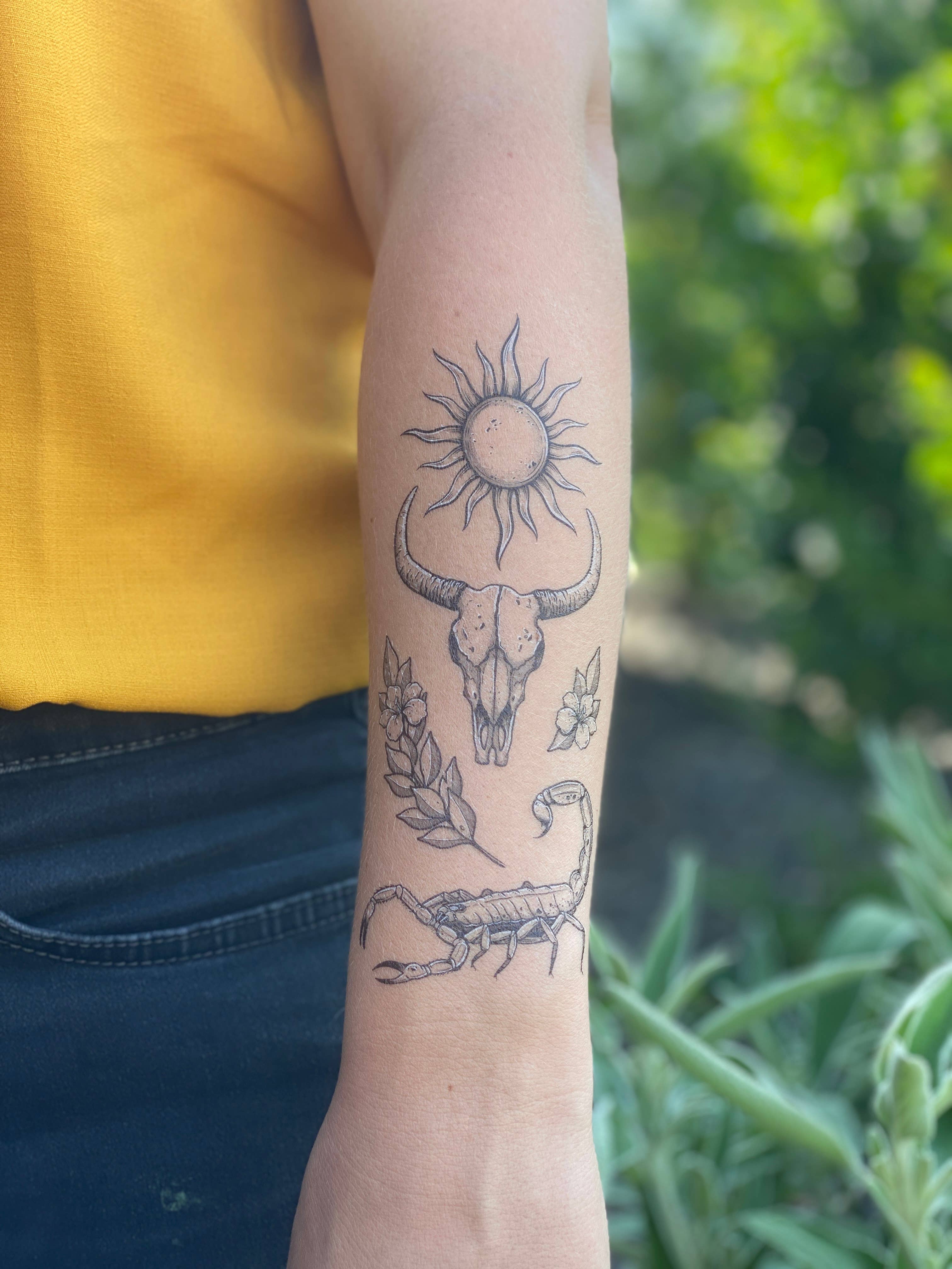 The Plant Social Sunlit South Temporary Tattoo available in Joshua Tree at JT Trading Post