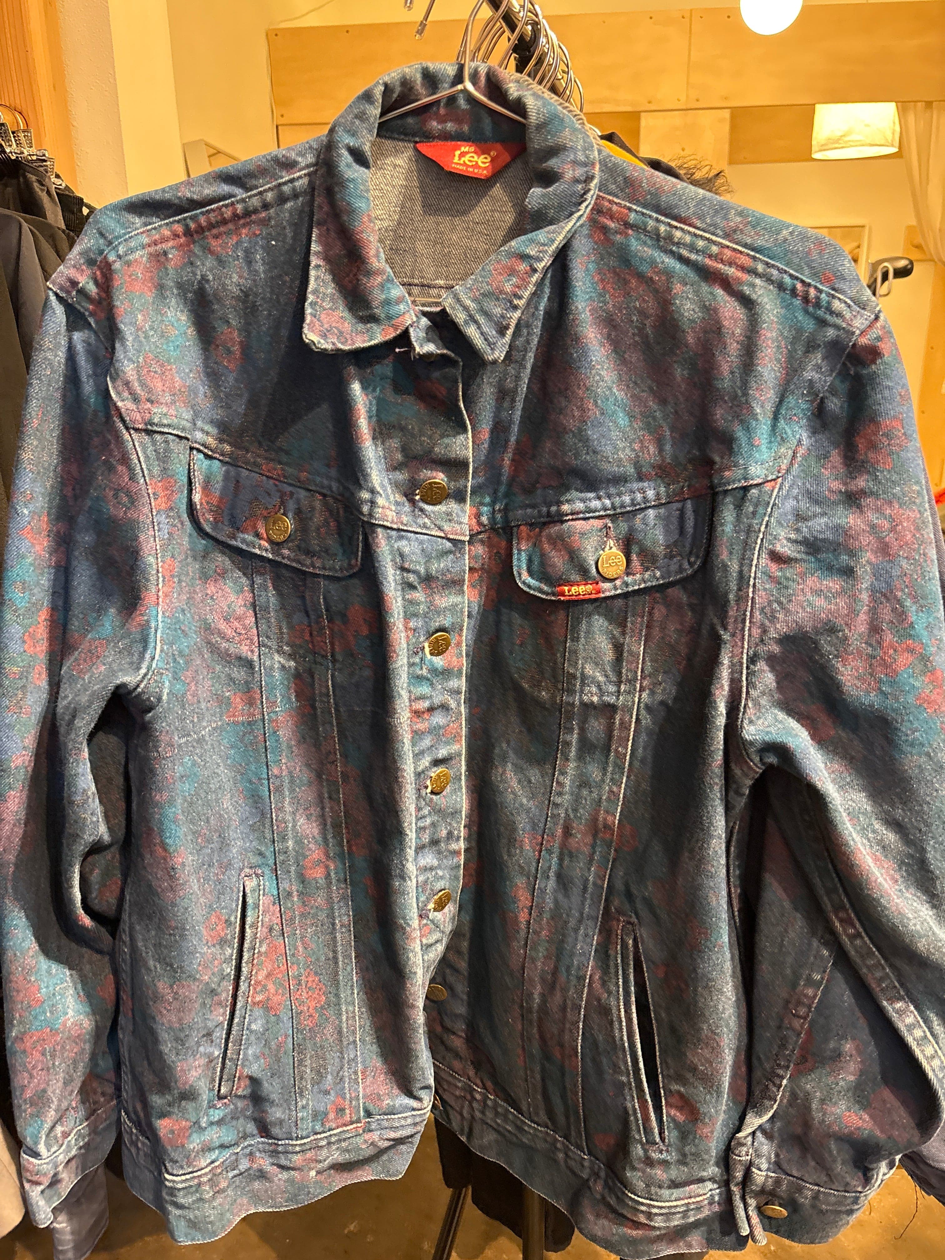 Venus Of The Desert 80s Ms Lee floral denim jacket available in Joshua Tree at JT Trading Post