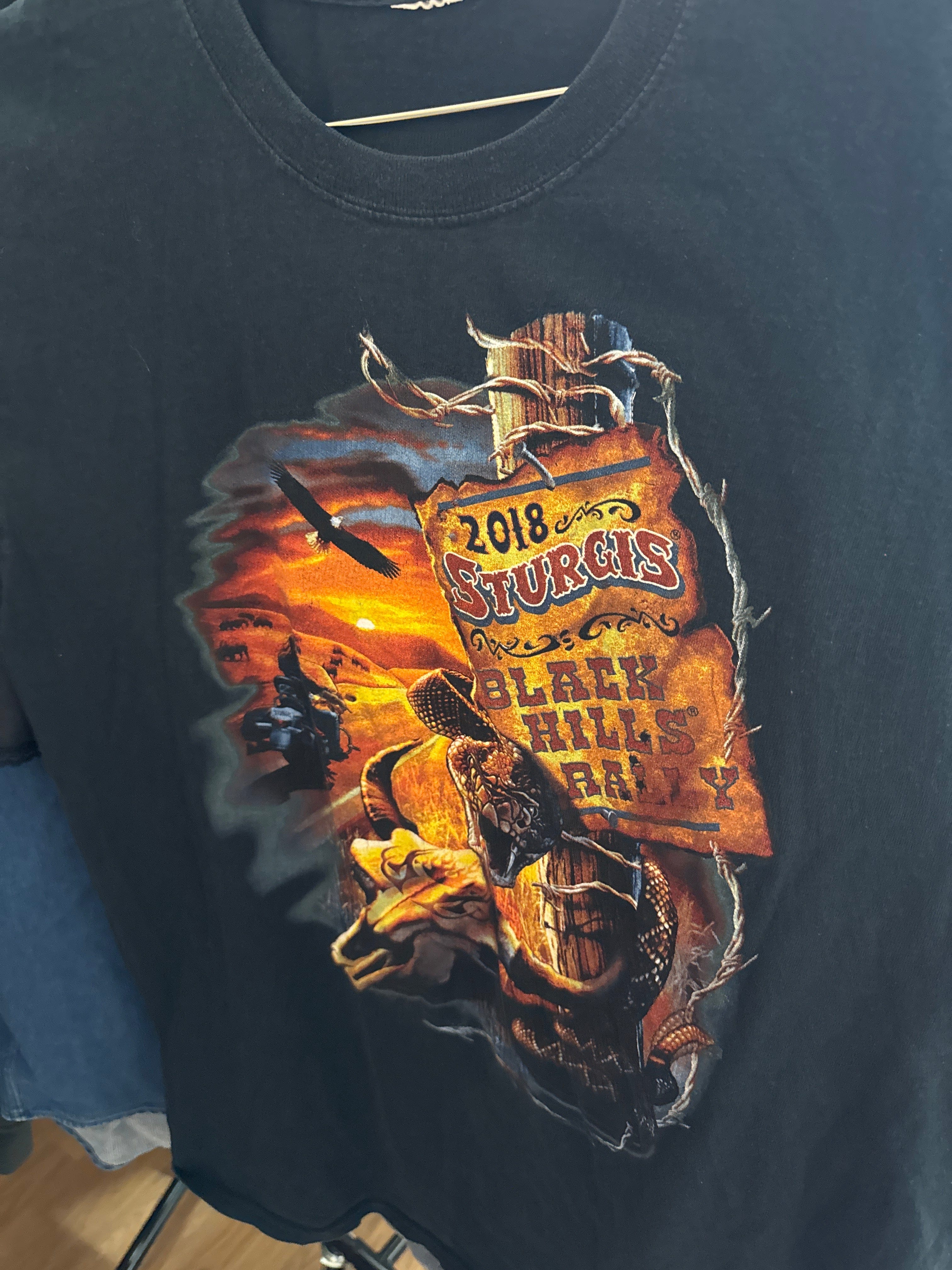 Venus Of The Desert Sturgis Snake Moto Tee available in Joshua Tree at JT Trading Post