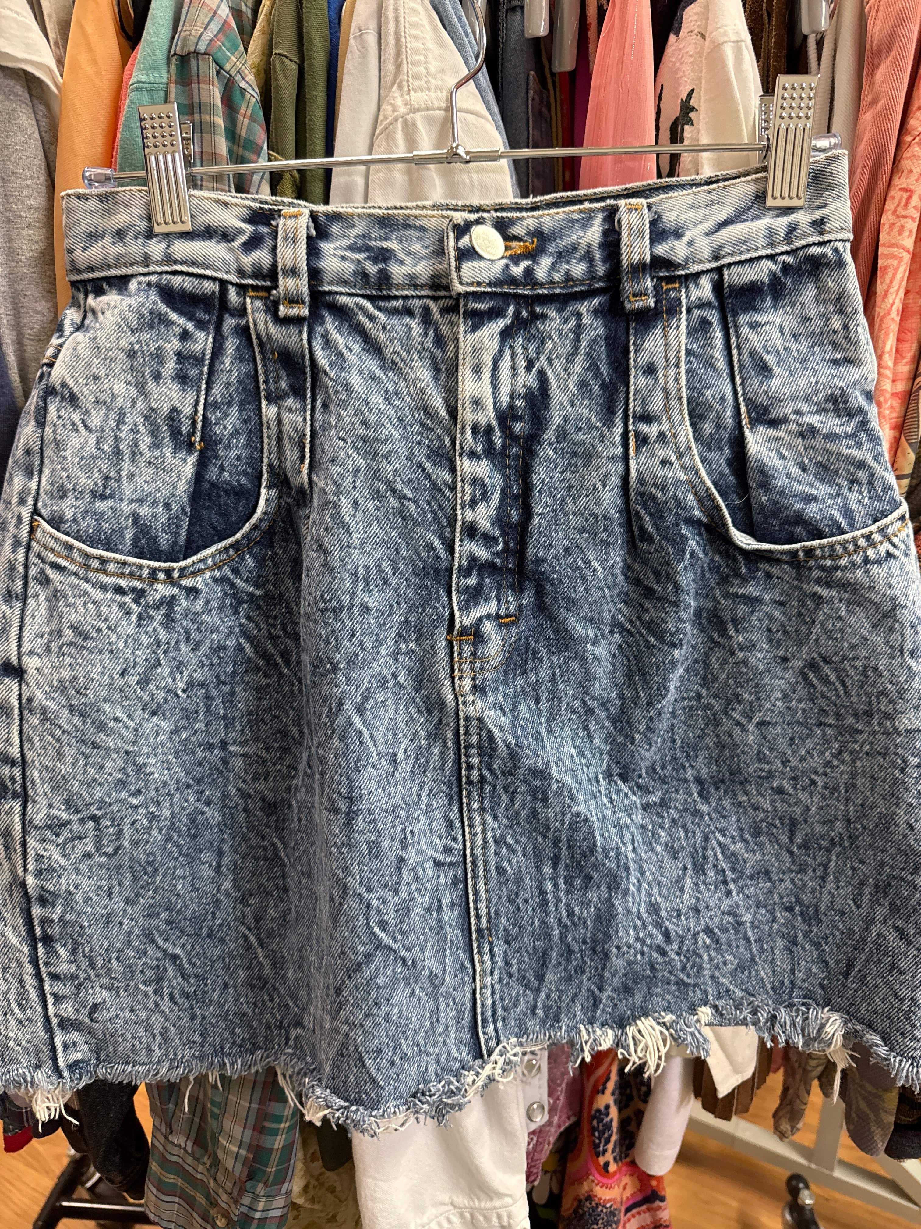 Venus Of The Desert Vtg Acid Wash Denim Miniskirt available in Joshua Tree at JT Trading Post