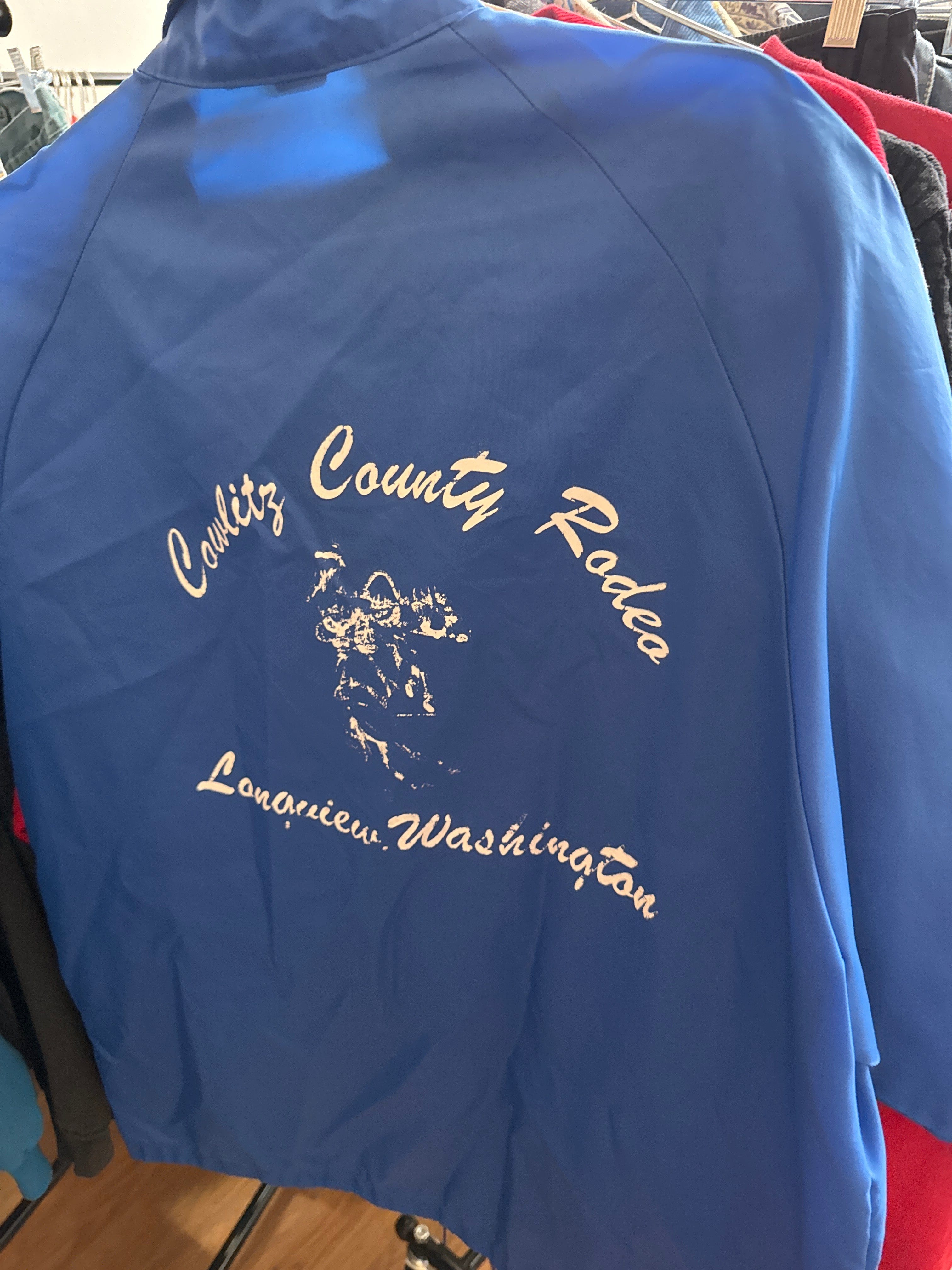 Venus Of The Desert VTG Blue Cowlitz Rodeo Jkt available in Joshua Tree at JT Trading Post