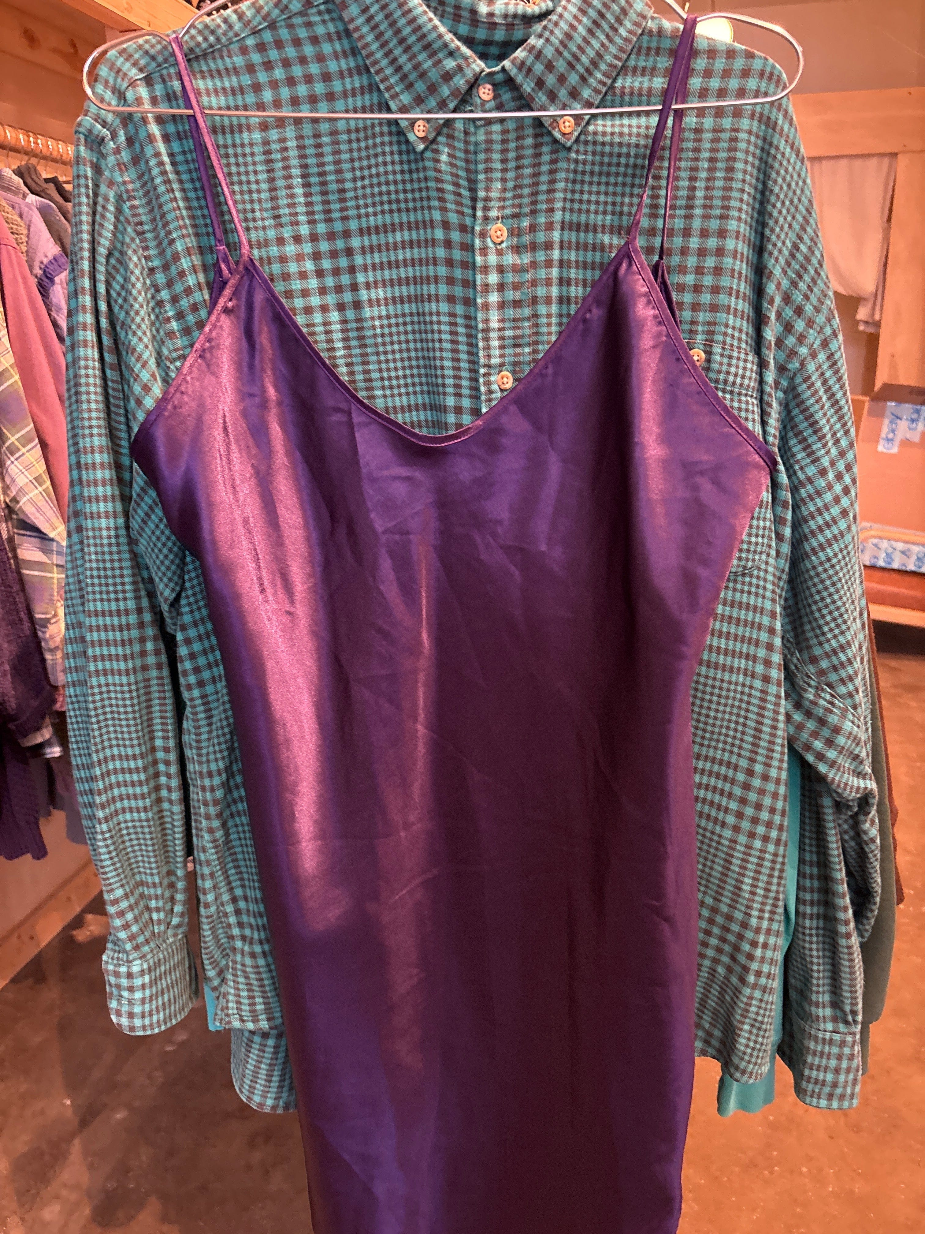 Venus Of The Desert Vtg honors satin purple slip available in Joshua Tree at JT Trading Post