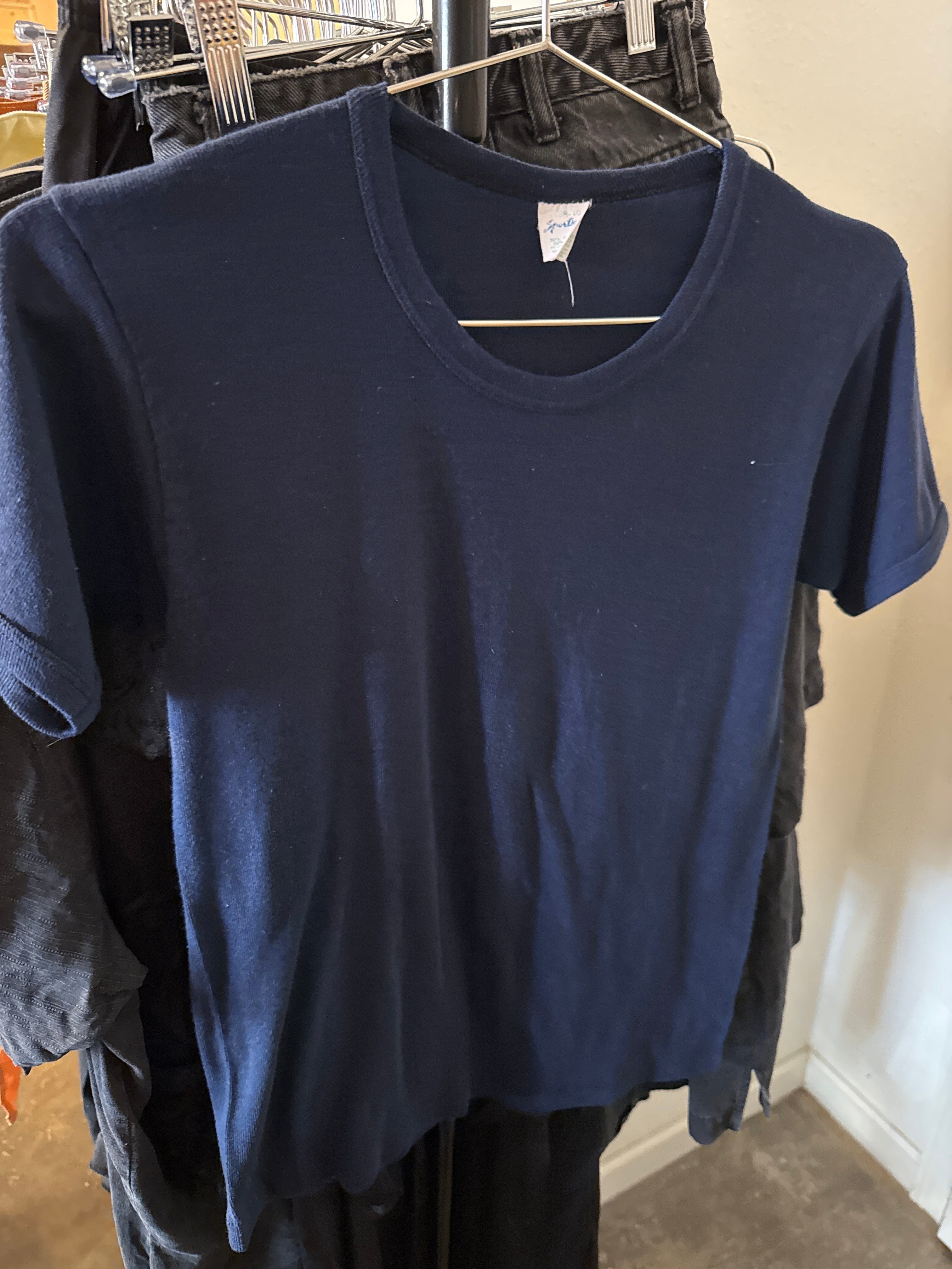 Venus Of The Desert VTG OD Navy Baby Tee available in Joshua Tree at JT Trading Post