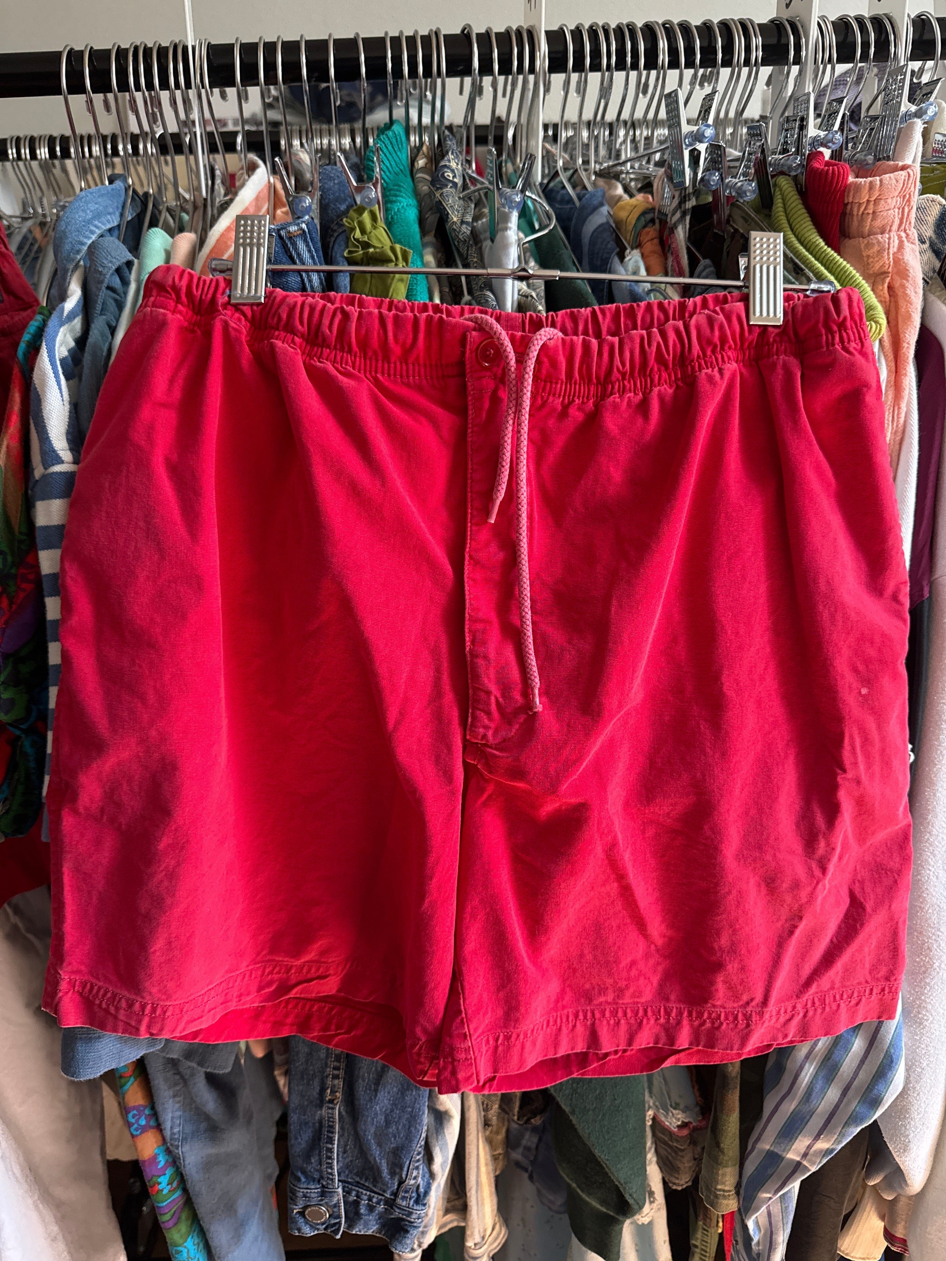 Venus Of The Desert VTG Red Cotton Drawstring Shorts available in Joshua Tree at JT Trading Post
