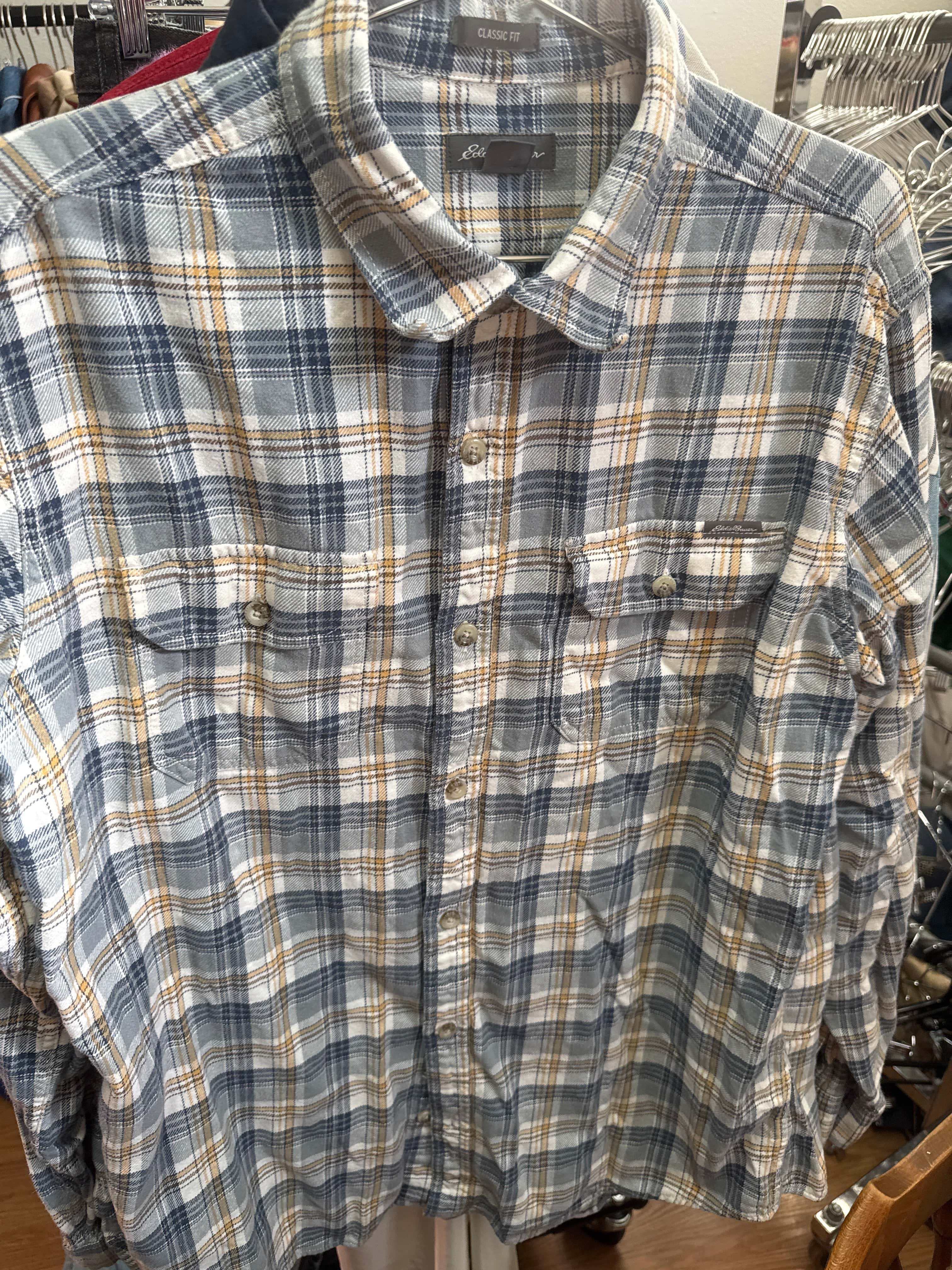 Venus Of The Desert Y2K Eddie Blue Yellow Cotton Flannel available in Joshua Tree at JT Trading Post