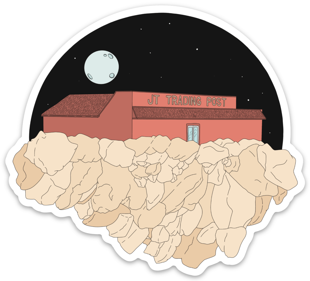 JTTP Originals Trading Post Sticker available in Joshua Tree at JT Trading Post
