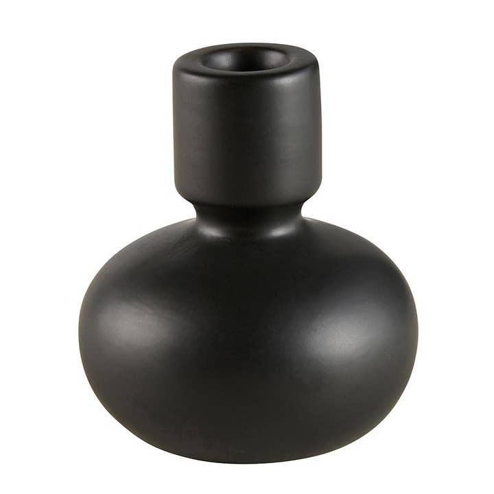 JTTP Products Black Round Taper Candleholder - Large available in Joshua Tree at JT Trading Post