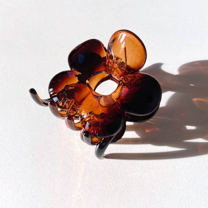 JTTP Products Brown Western Daisy Flower Hair Clip available in Joshua Tree at JT Trading Post