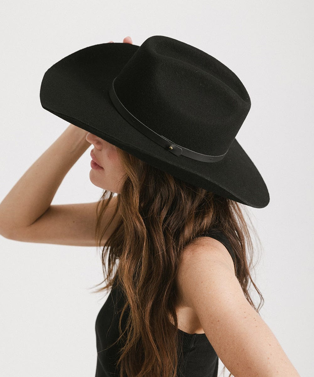 JTTP Products GIGI PIP - Shane Brick Top Western Hat | Black available in Joshua Tree at JT Trading Post