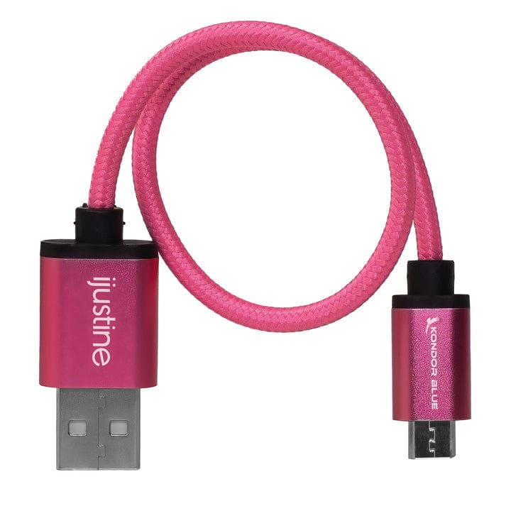 JTTP Products iJustine pink USB-A to micro USB fast charging data cable available in Joshua Tree at JT Trading Post