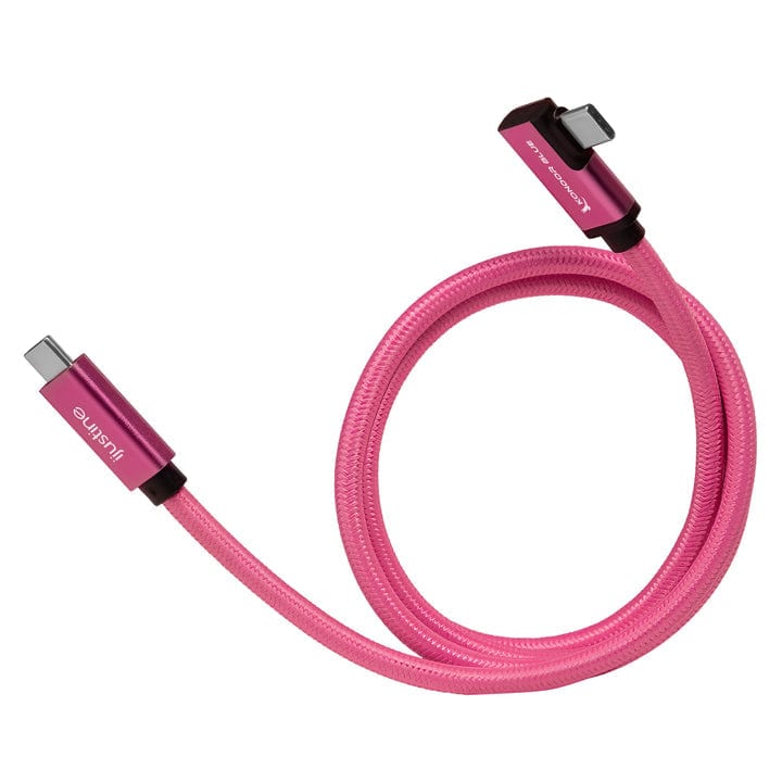 iJustine pink USB-C 3.1 data and charging cable 10gb/s data speed