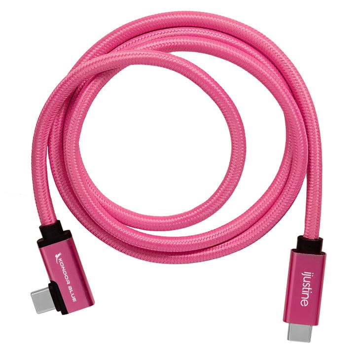 iJustine pink USB-C 3.1 data and charging cable 10gb/s data speed
