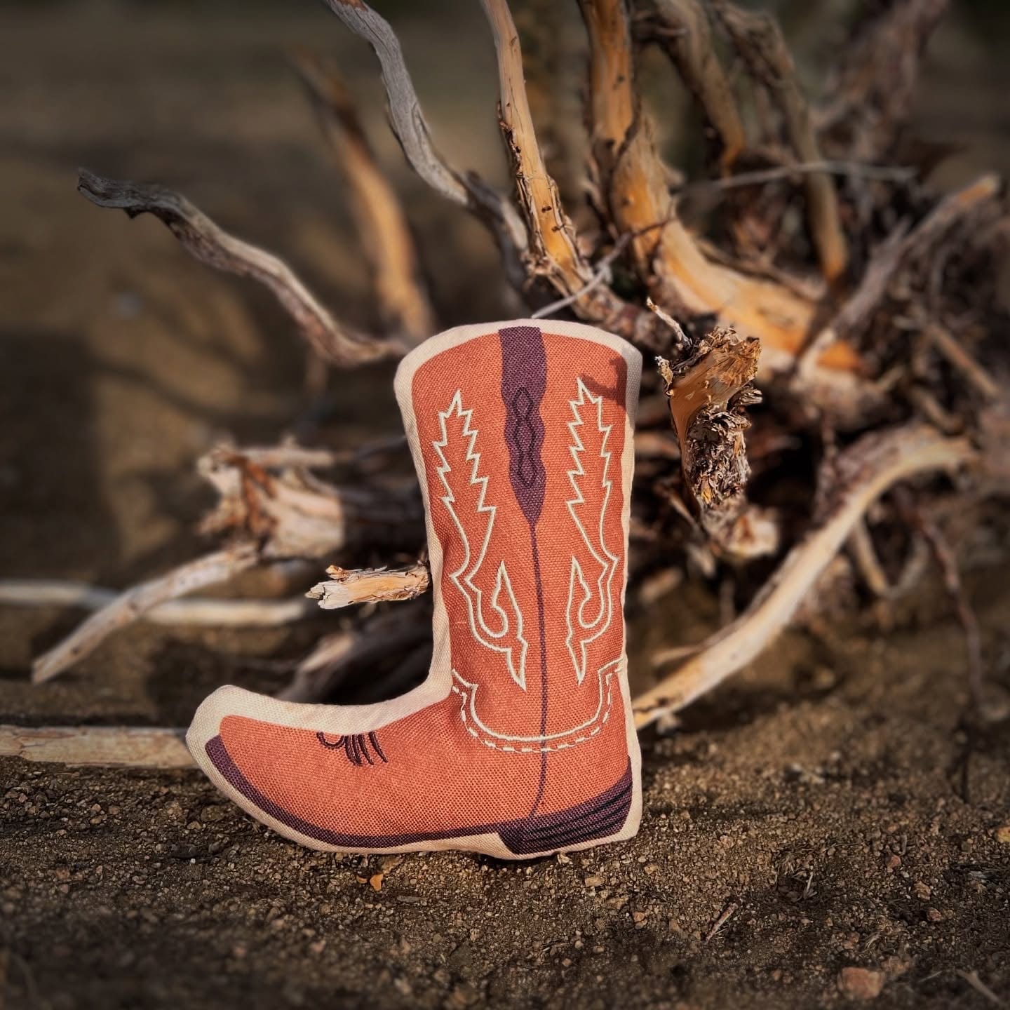 JTTP Products Little Brown Boot Dog Toy available in Joshua Tree at JT Trading Post
