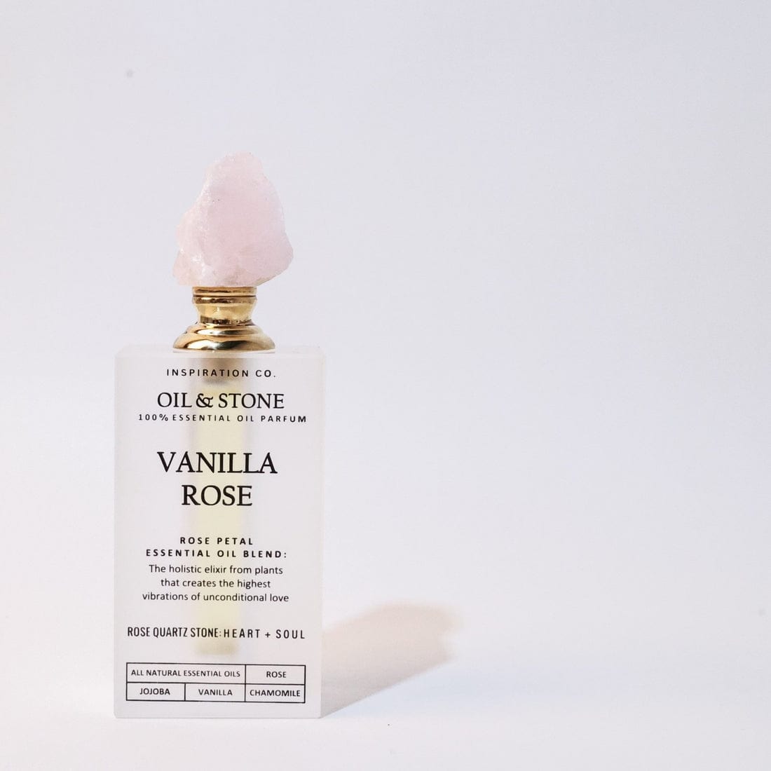 JTTP Products Perfume Oil: Vanilla Rose - Rose Quartz available in Joshua Tree at JT Trading Post