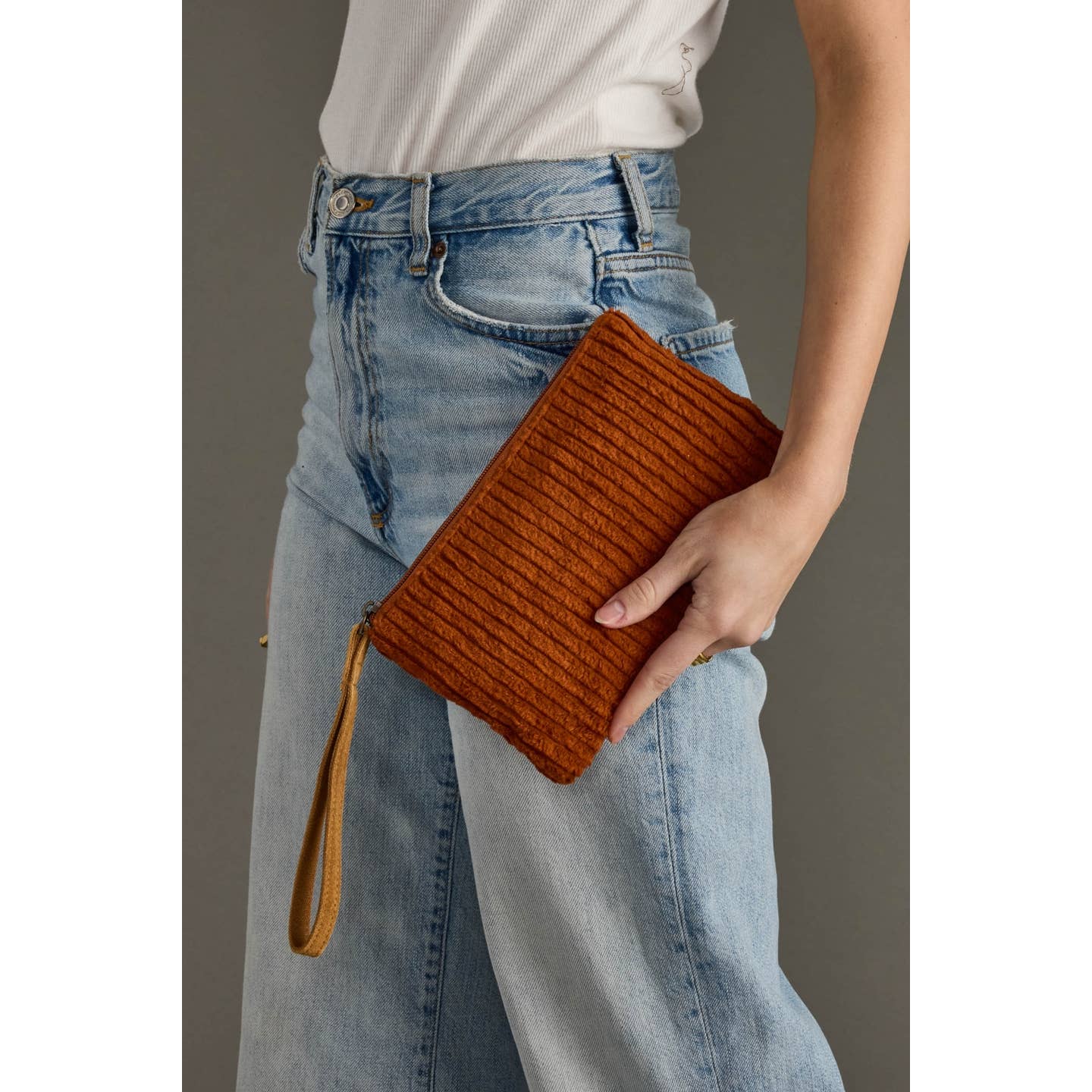 JTTP Products Rust Corduroy Wristlet available in Joshua Tree at JT Trading Post