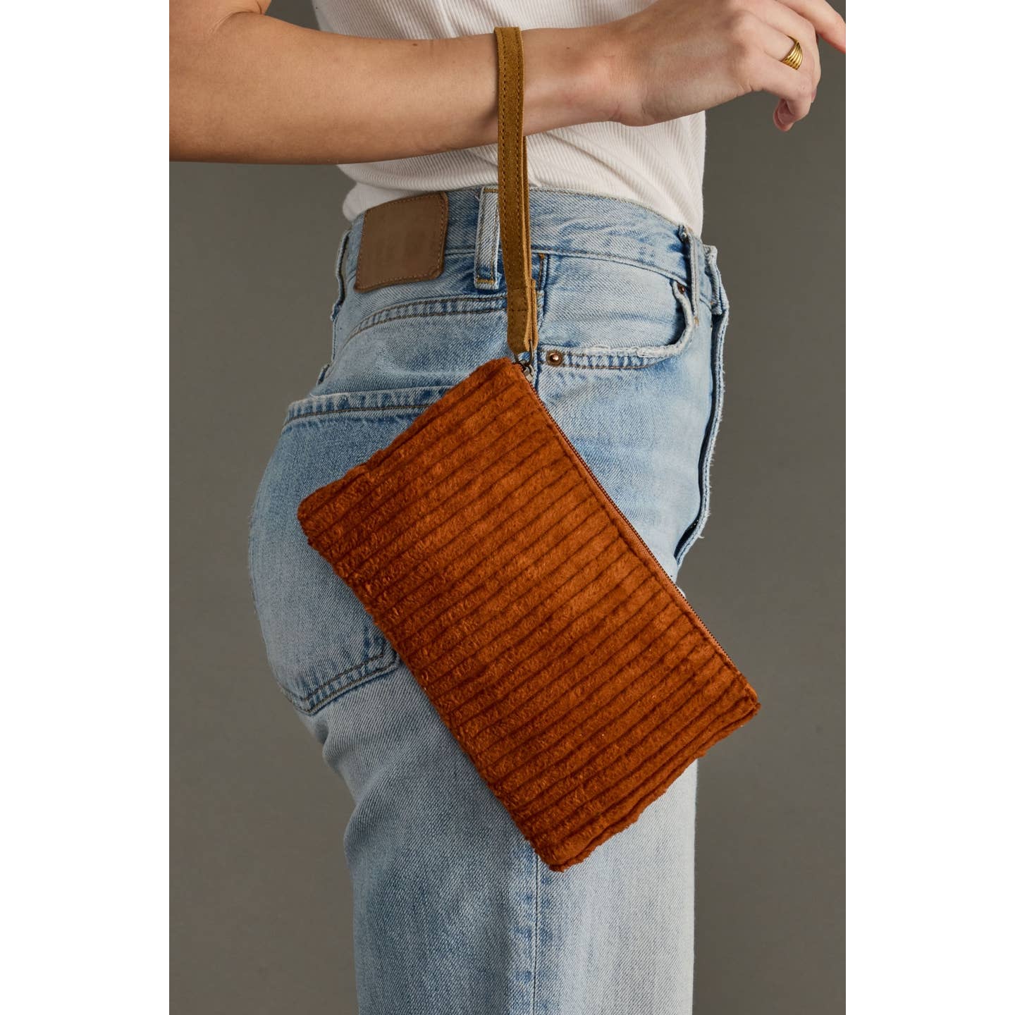 JTTP Products Rust Corduroy Wristlet available in Joshua Tree at JT Trading Post