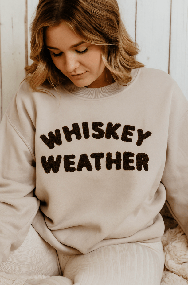 JTTP Products Beige Whiskey Weather Sweater available in Joshua Tree at JT Trading Post
